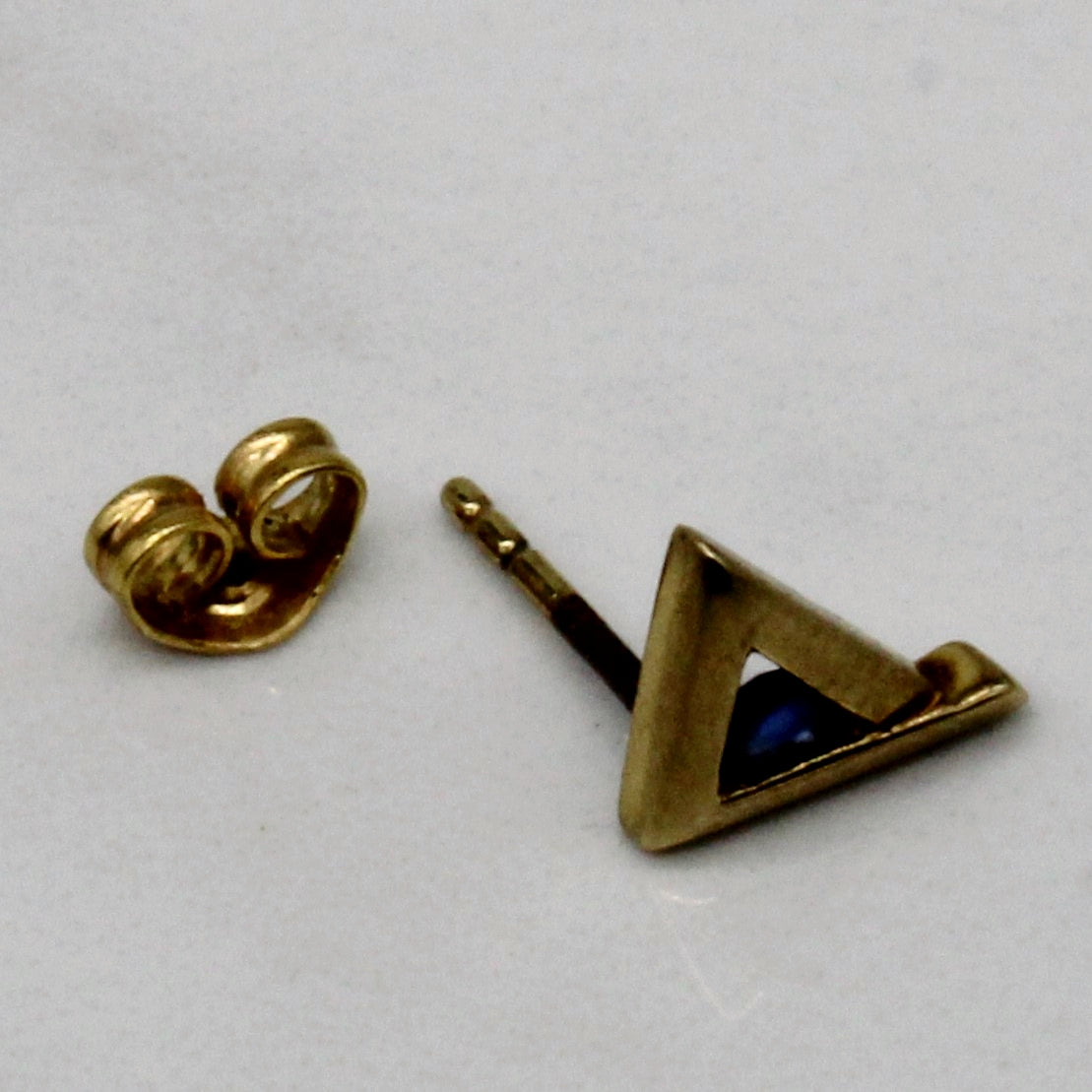 Triangular Sapphire Stud Earrings | 0.08ctw |