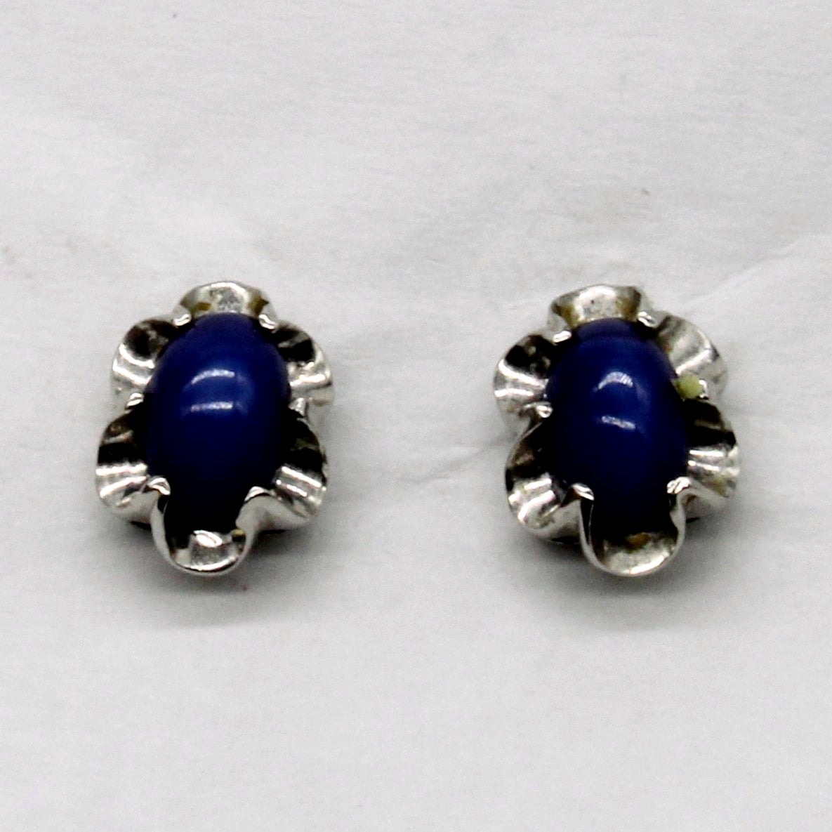 Synthetic Star Sapphire Stud Earrings | 1.25ctw |