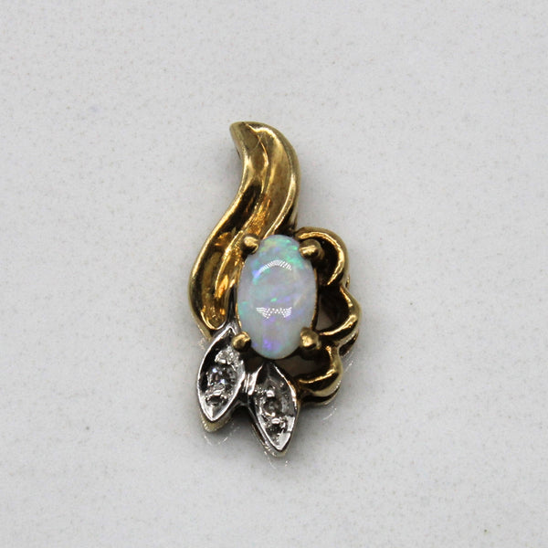 Opal & Diamond Pendant | 0.12ct, 0.01ctw |