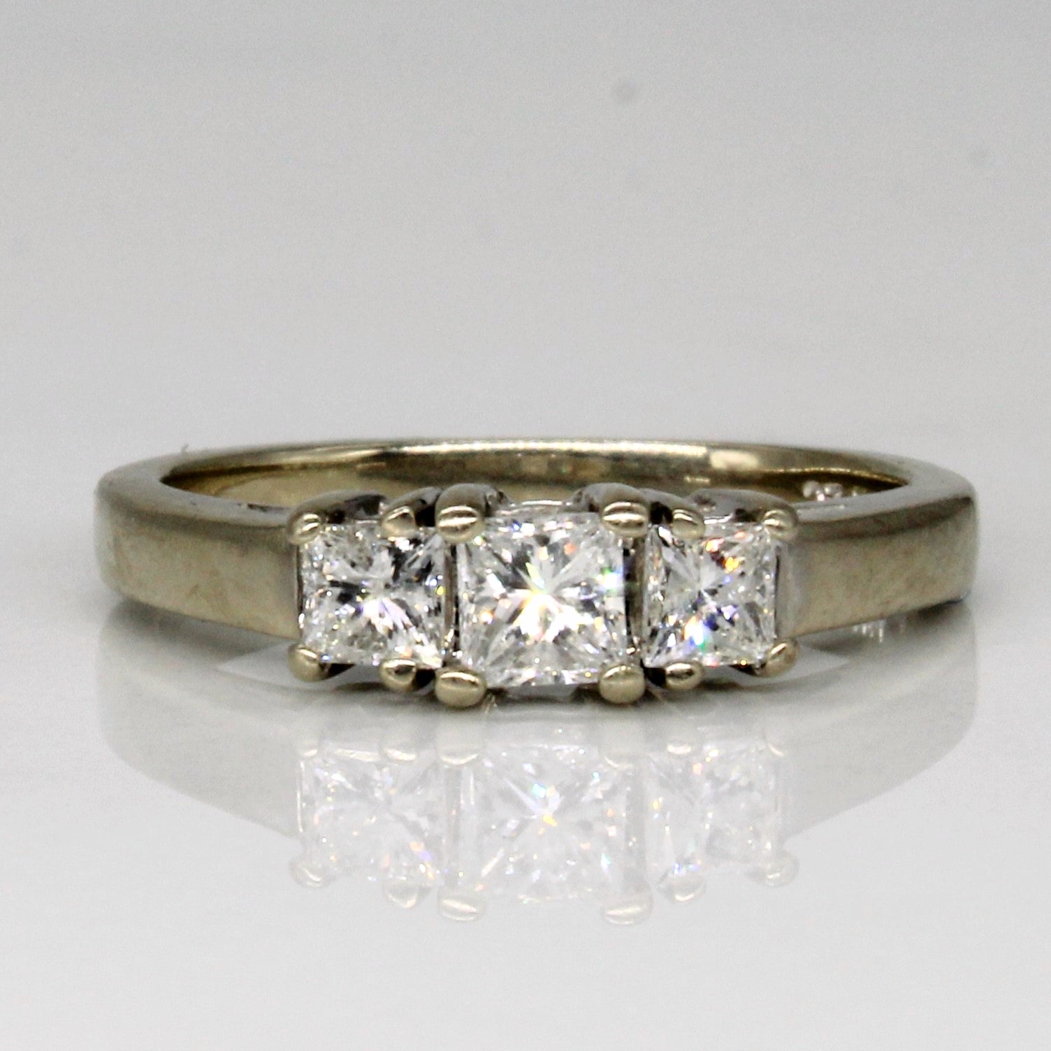 Princess Diamond Three Stone Engagement Ring | 0.55ctw | SZ 5 |