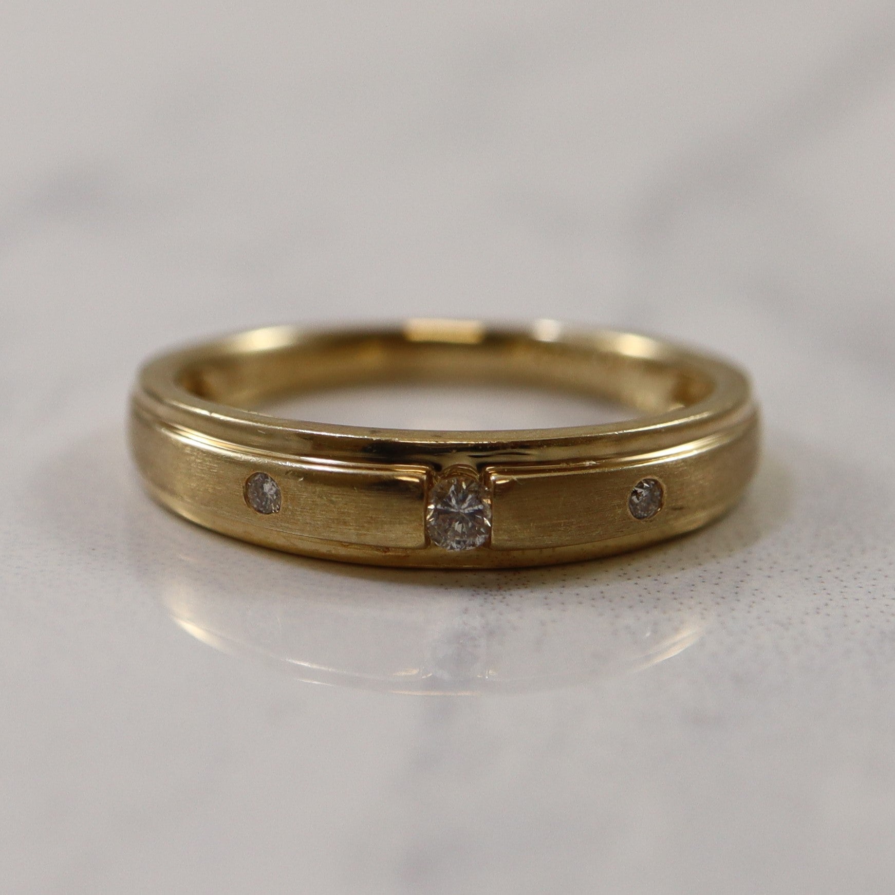 Three Stone Diamond Ring | 0.06ctw | SZ 6.5 |