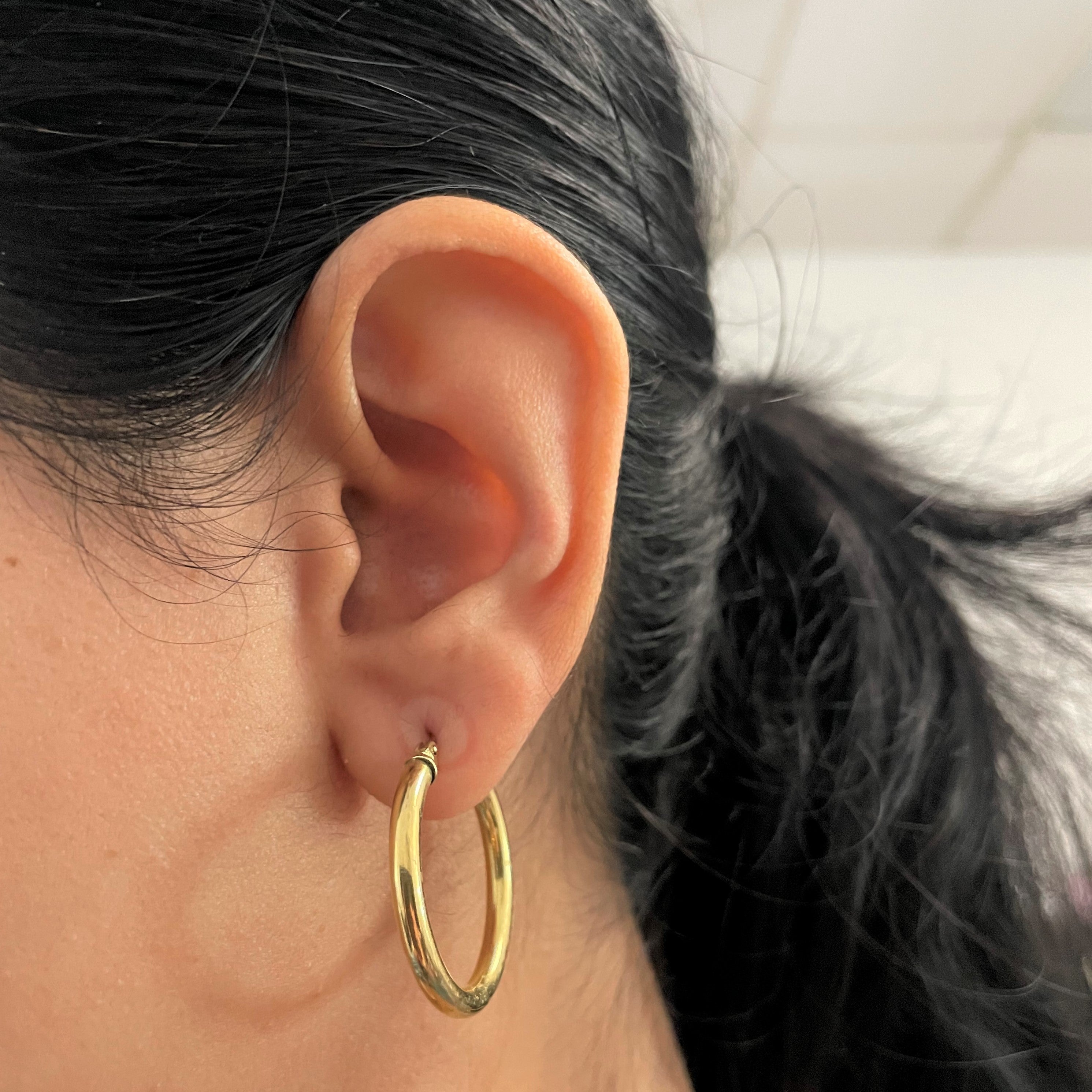 Yellow Gold Hoop Earrings |