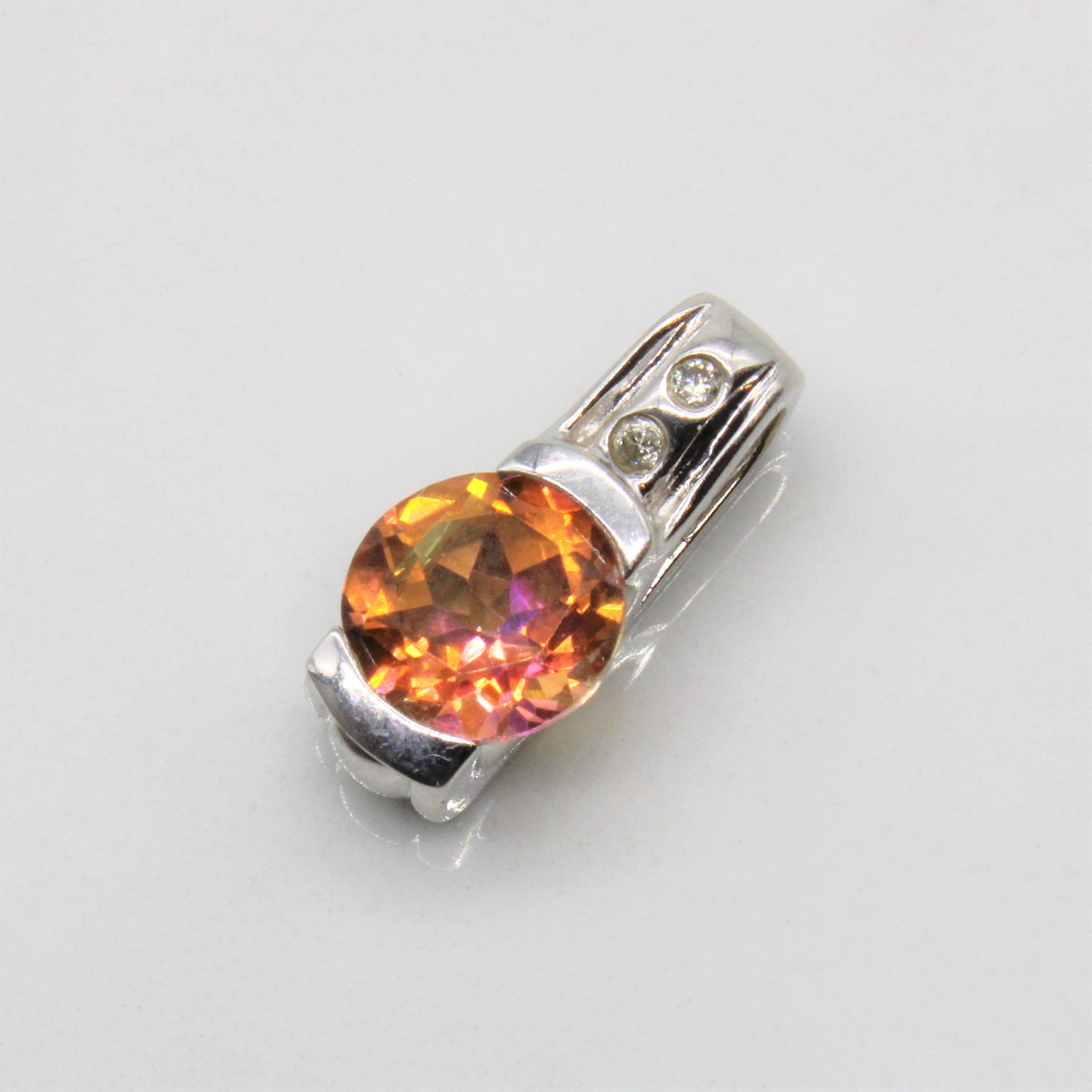 Azotic Topaz & Diamond Pendant | 1.10ct, 0.02ctw |