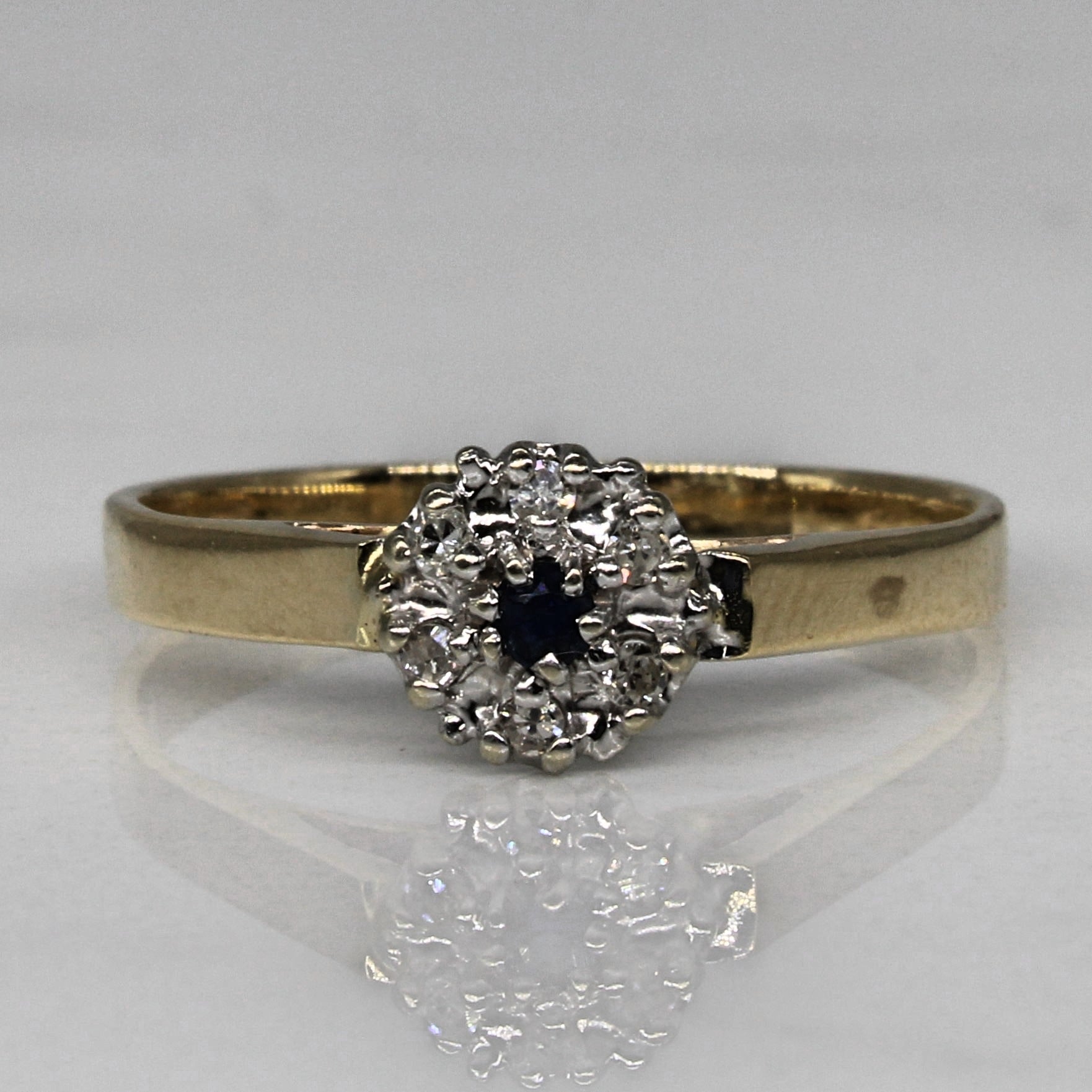 Diamond & Sapphire Cluster Ring | 0.03ctw, 0.02ct | SZ 5.75 |