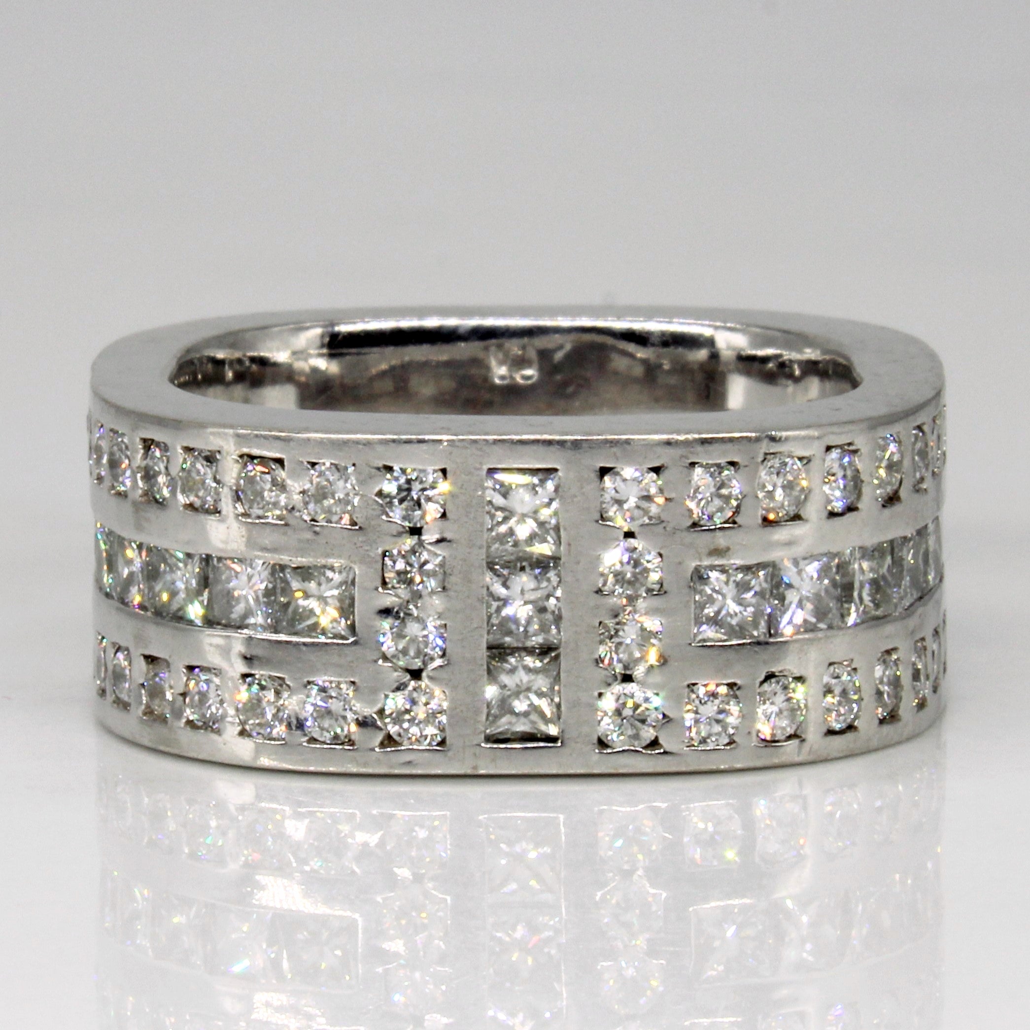 Multi Channel Diamond Wide Band | 2.00ctw | SZ 10 |