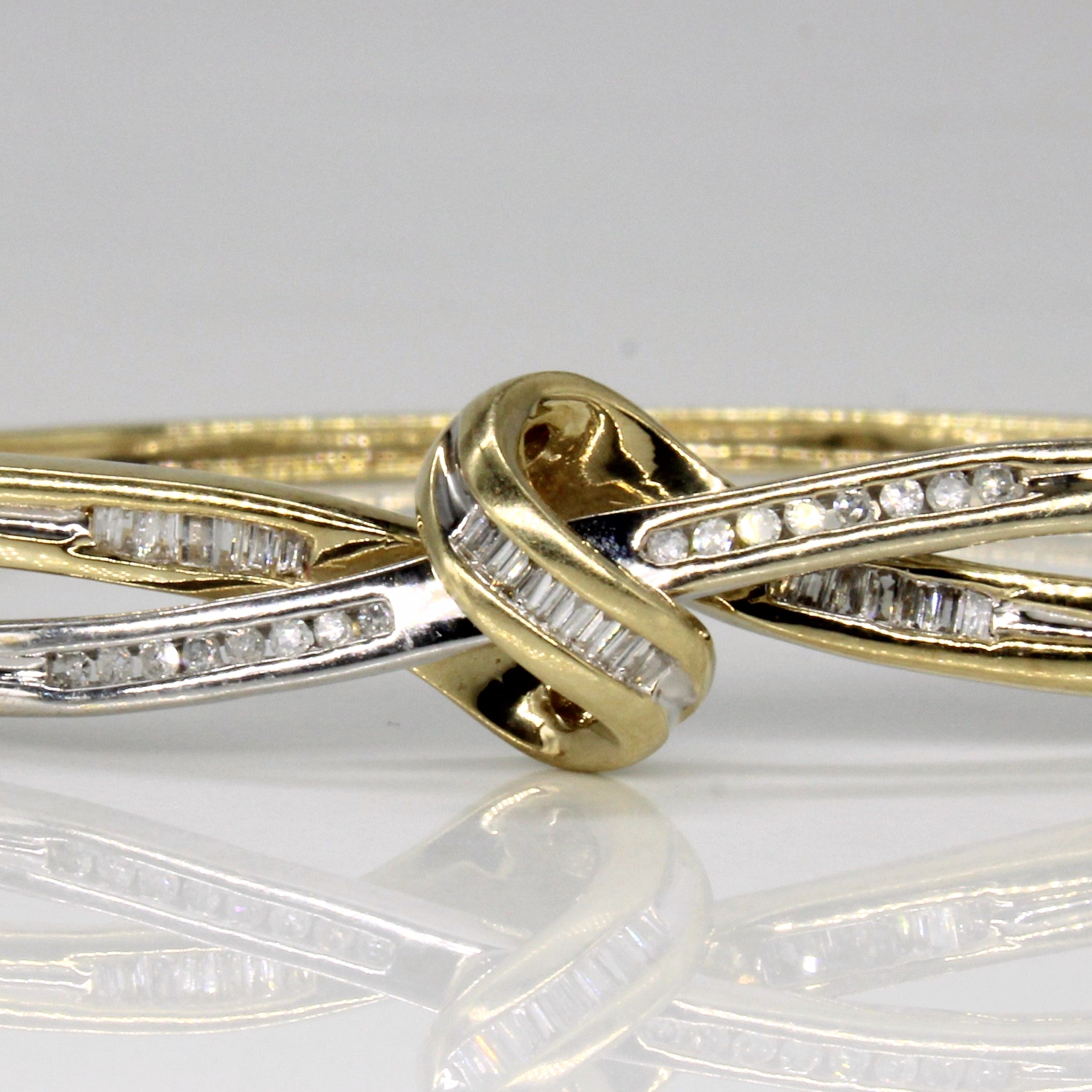 Diamond Knot Bangle Bracelet | 0.25ctw | 8" |