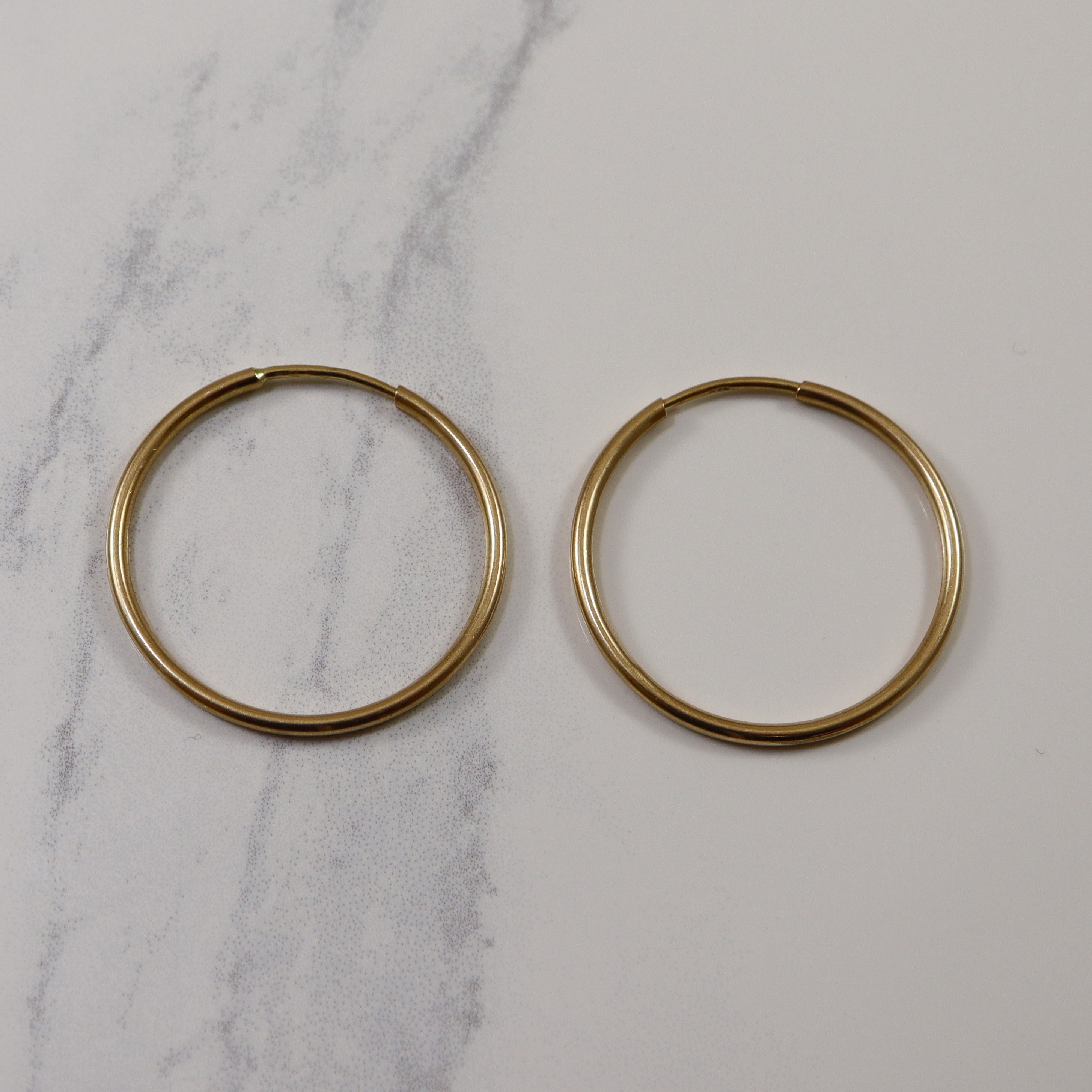 Large Yellow Gold Hoop Earrings |