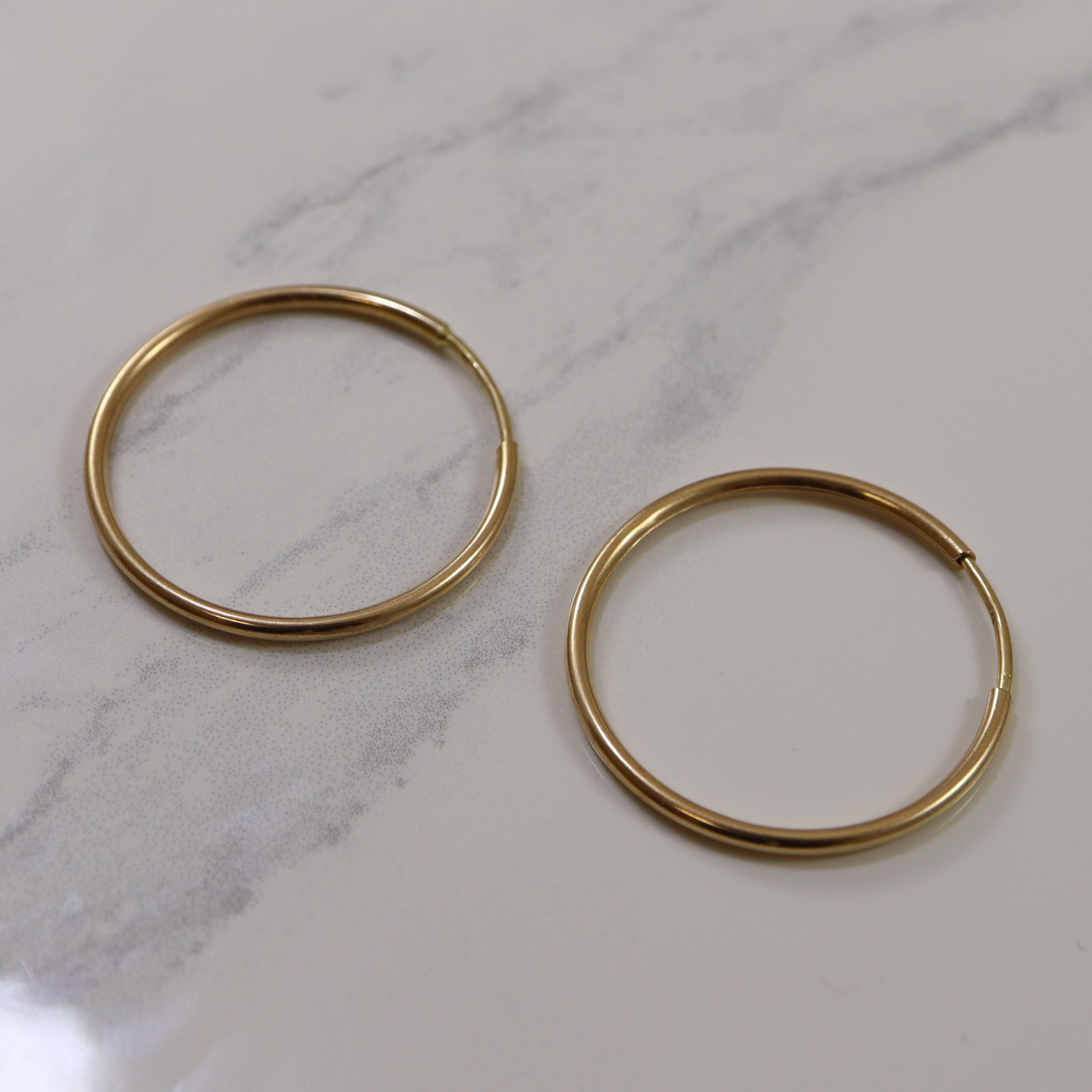 Large Yellow Gold Hoop Earrings |