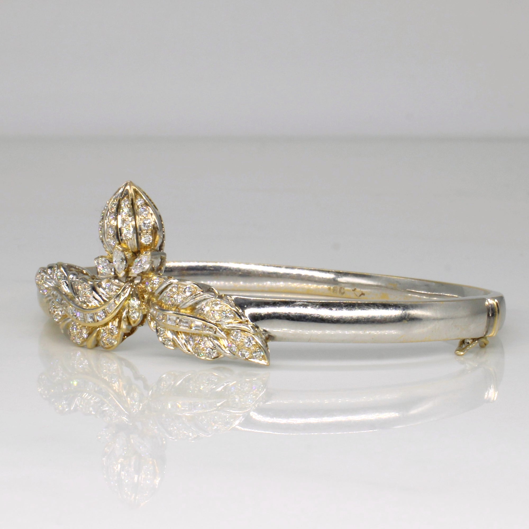 Ornate Diamond Leaf Bracelet | 0.52ctw | 7
