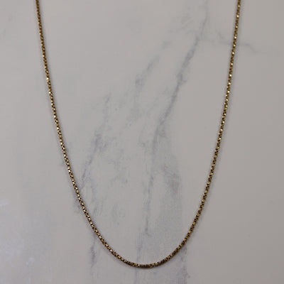 10k Yellow Gold Twisted Box Chain | 27