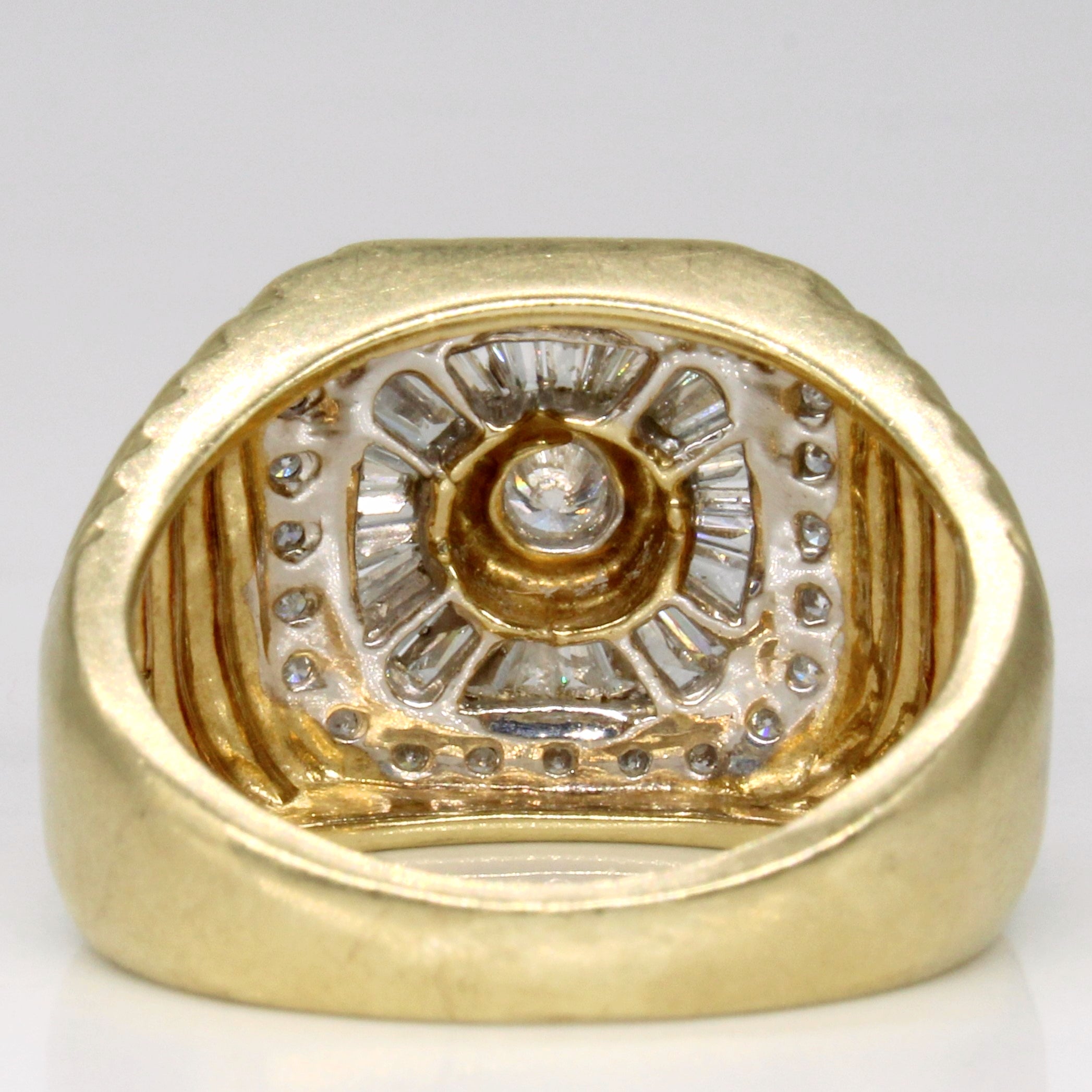Diamond Cluster & Channel Set Ring | 0.80ctw | SZ 8.75 |