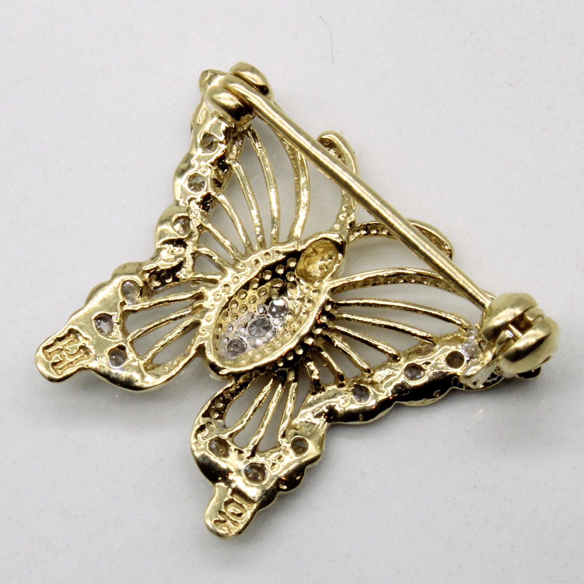 Diamond Butterfly Pendant/Brooch | 0.09ctw |