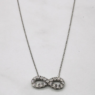 Diamond Infinity Pendant Necklace | 0.25ctw | 18