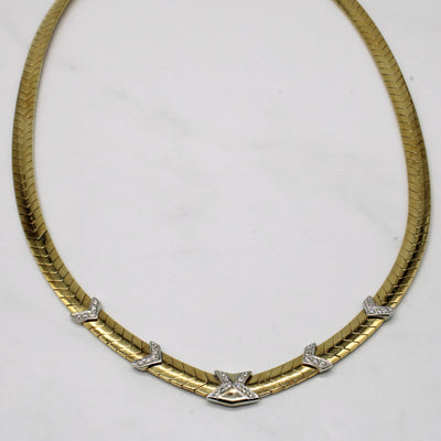 Diamond 14k Gold Cocktail Necklace | 0.12ctw | 18
