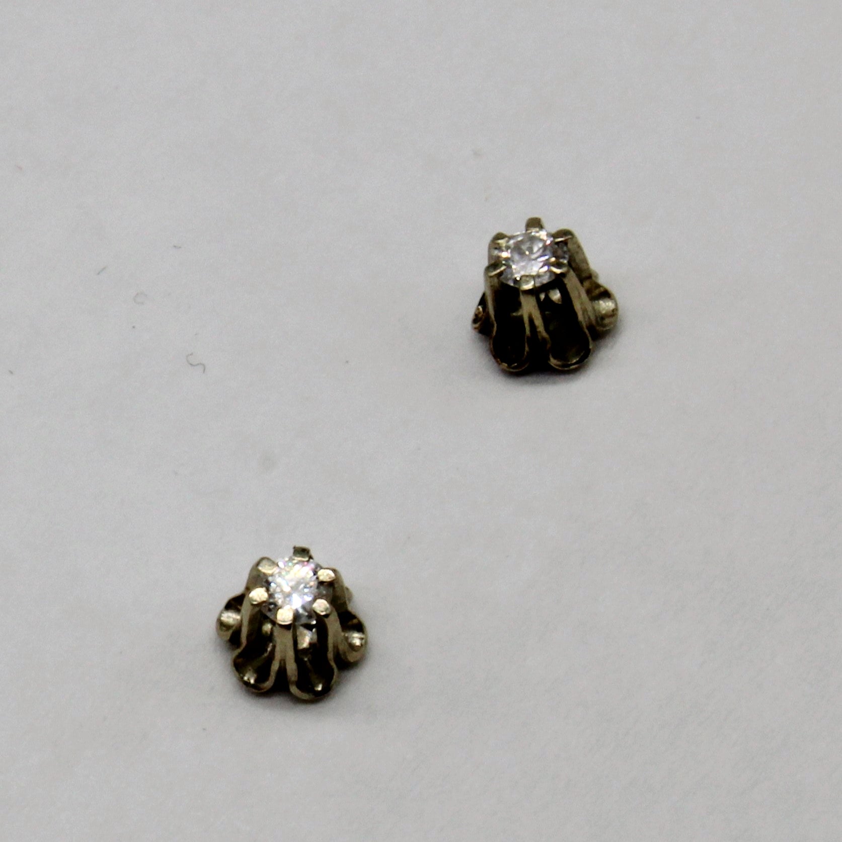 Diamond Cathedral Set Stud Earrings | 0.10ctw |