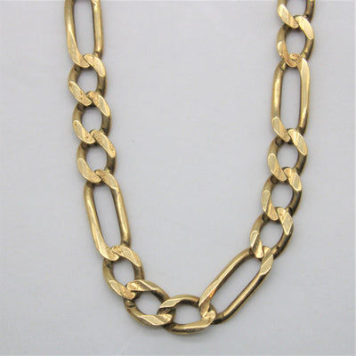 10k Yellow Gold Figaro Chain | 20