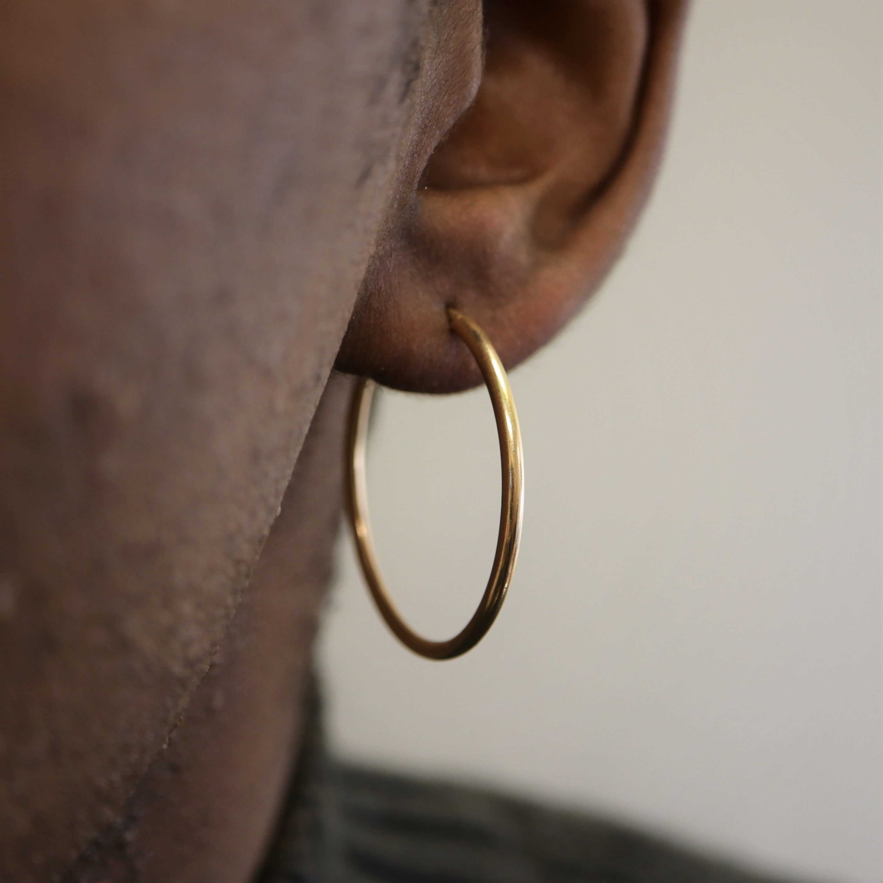 Large Yellow Gold Hoop Earrings |