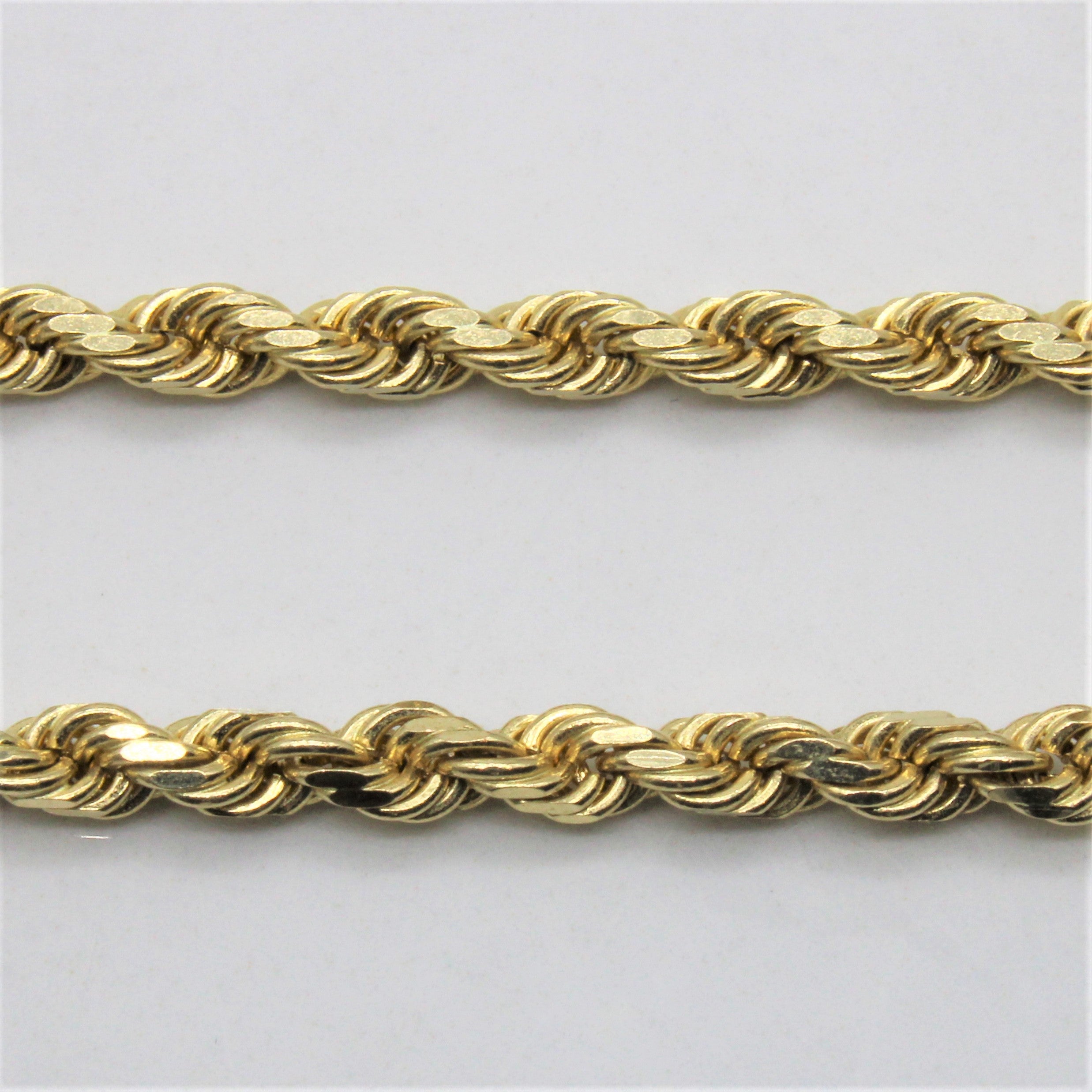 10k Yellow Gold Rope Chain | 24" |