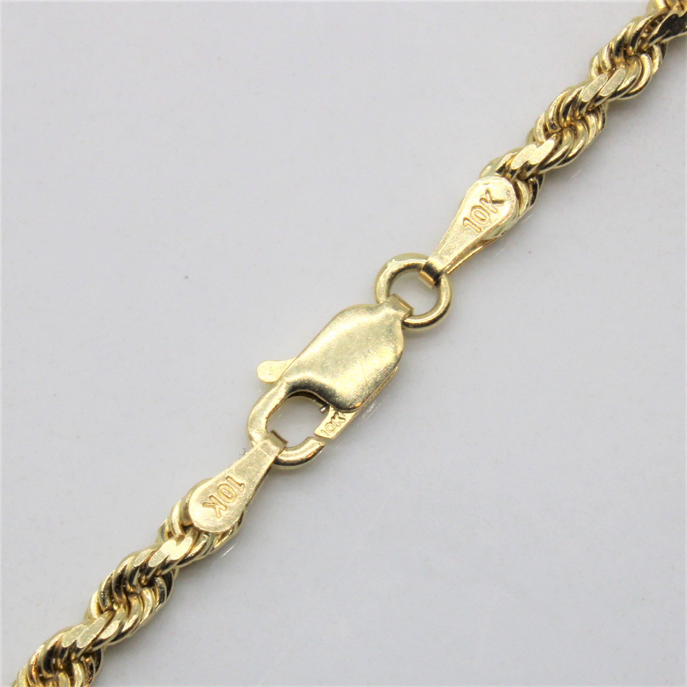 10k Yellow Gold Rope Chain | 24" |