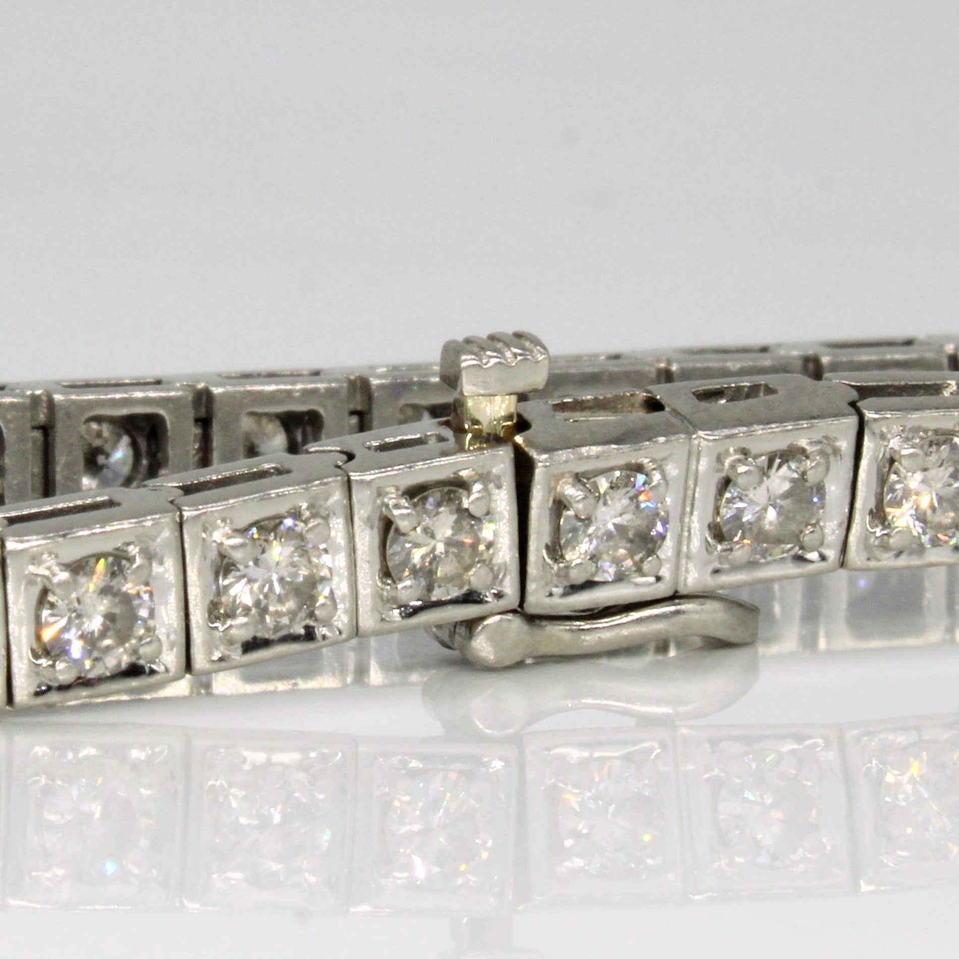 Platinum Diamond Tennis Bracelet | 5.10ctw | 7" |