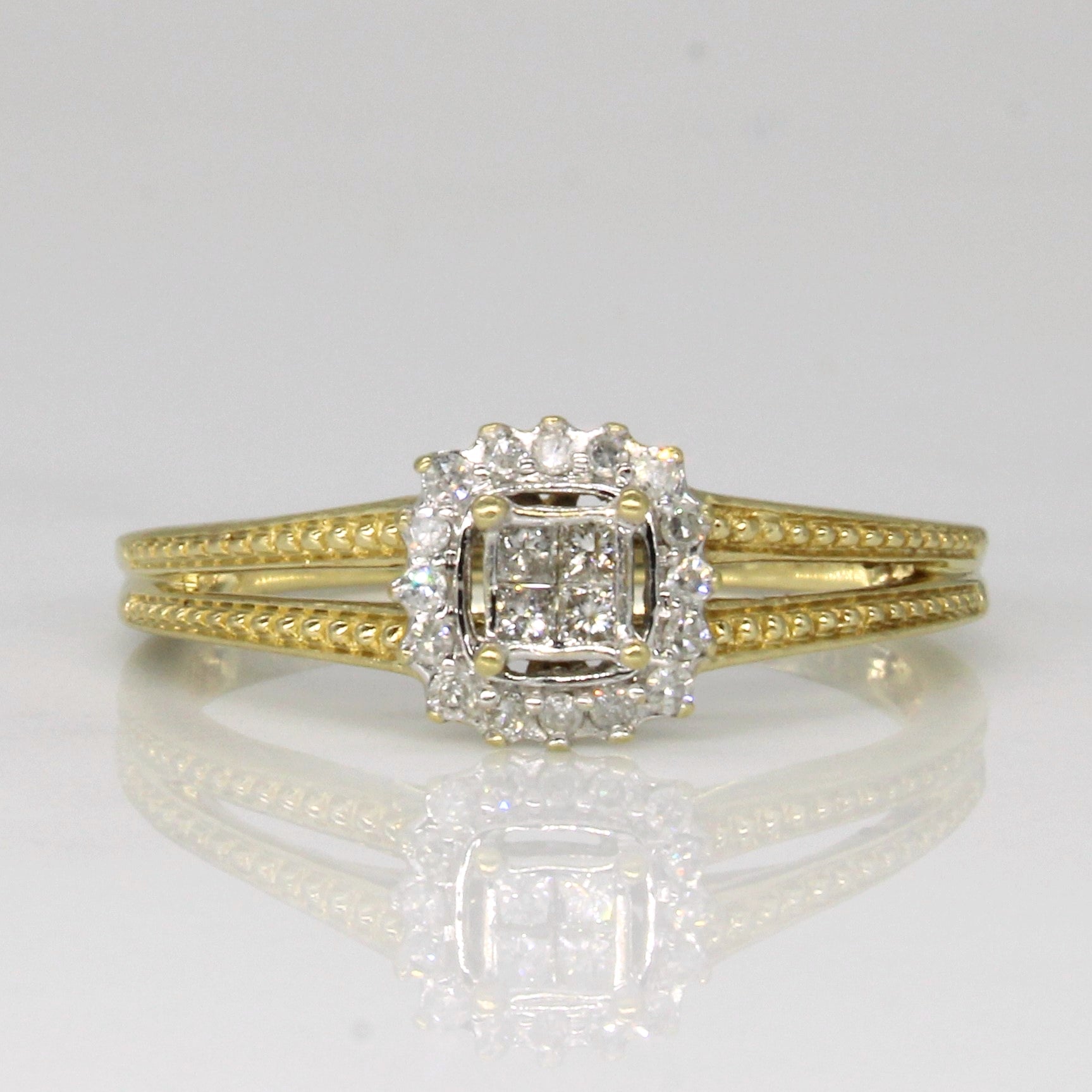 'Michael Hill' Diamond Halo Set Ring | 0.12ctw | SZ 7.25