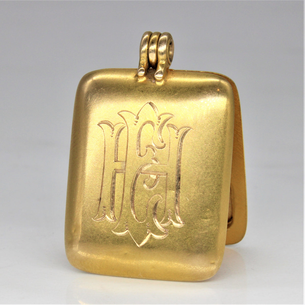 Mid Century Engraved Initial 'H.E.' Locket