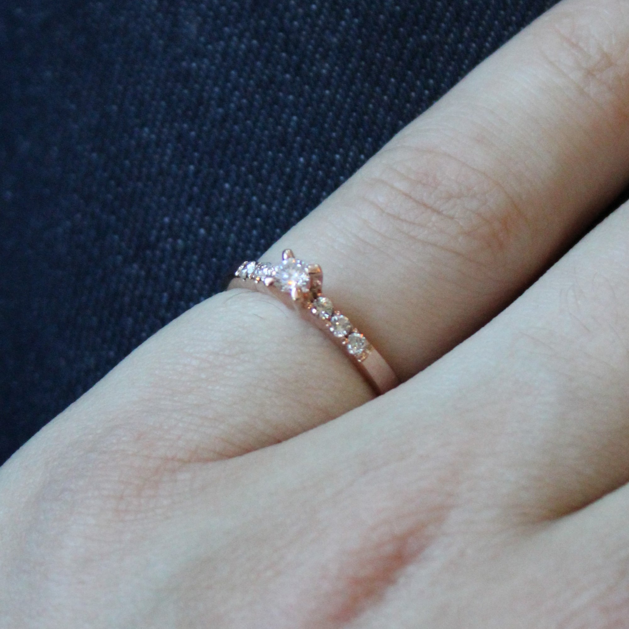 Petite Rose Gold Diamond Ring | 0.20ctw | SZ 5.75 |