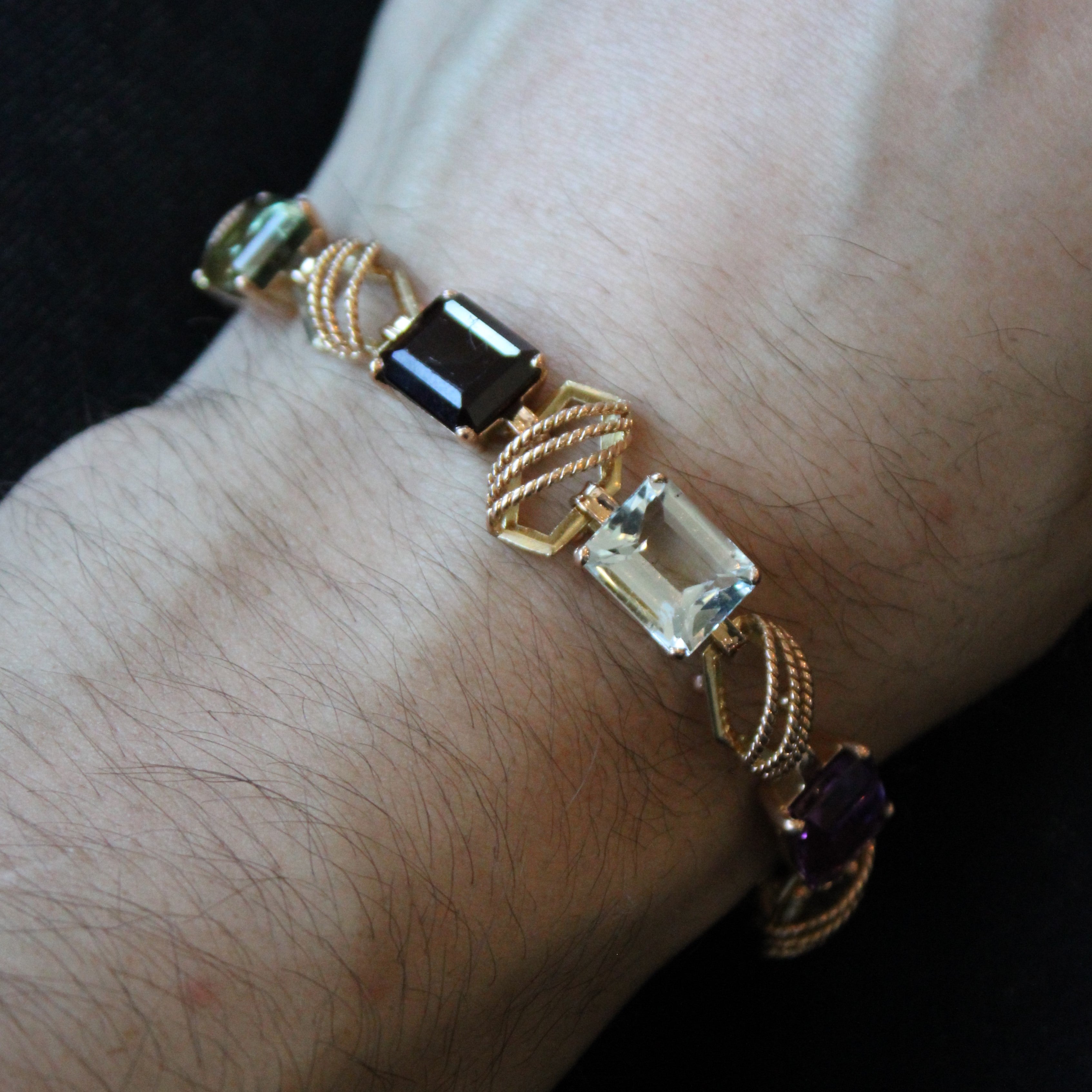 Multi Gem Link Bracelet | 29.70ctw | 7" |