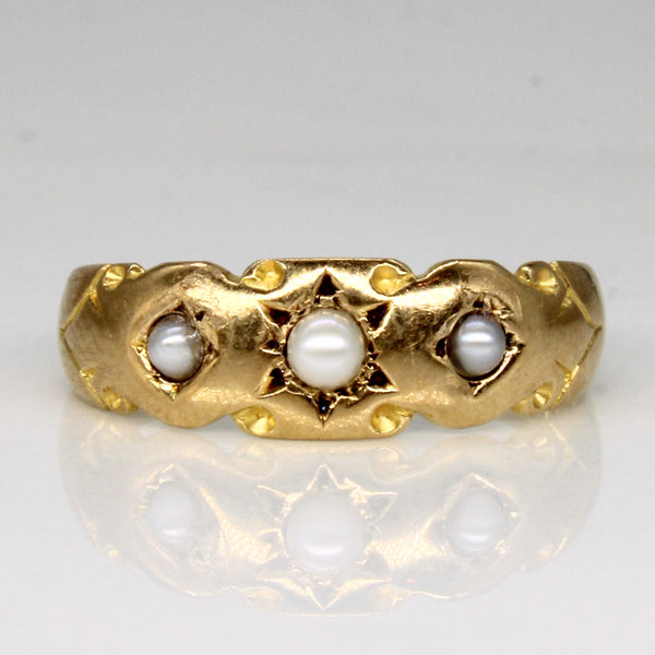 Victorian Seed Pearl Antique Ring | SZ 6.25 |