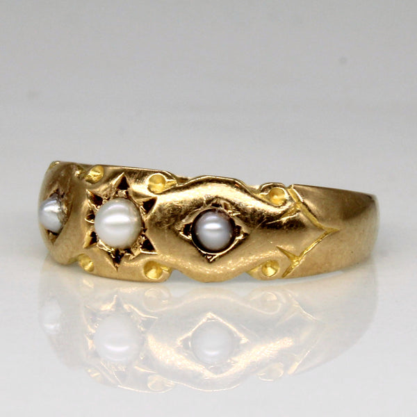 Victorian Seed Pearl Antique Ring | SZ 6.25 |
