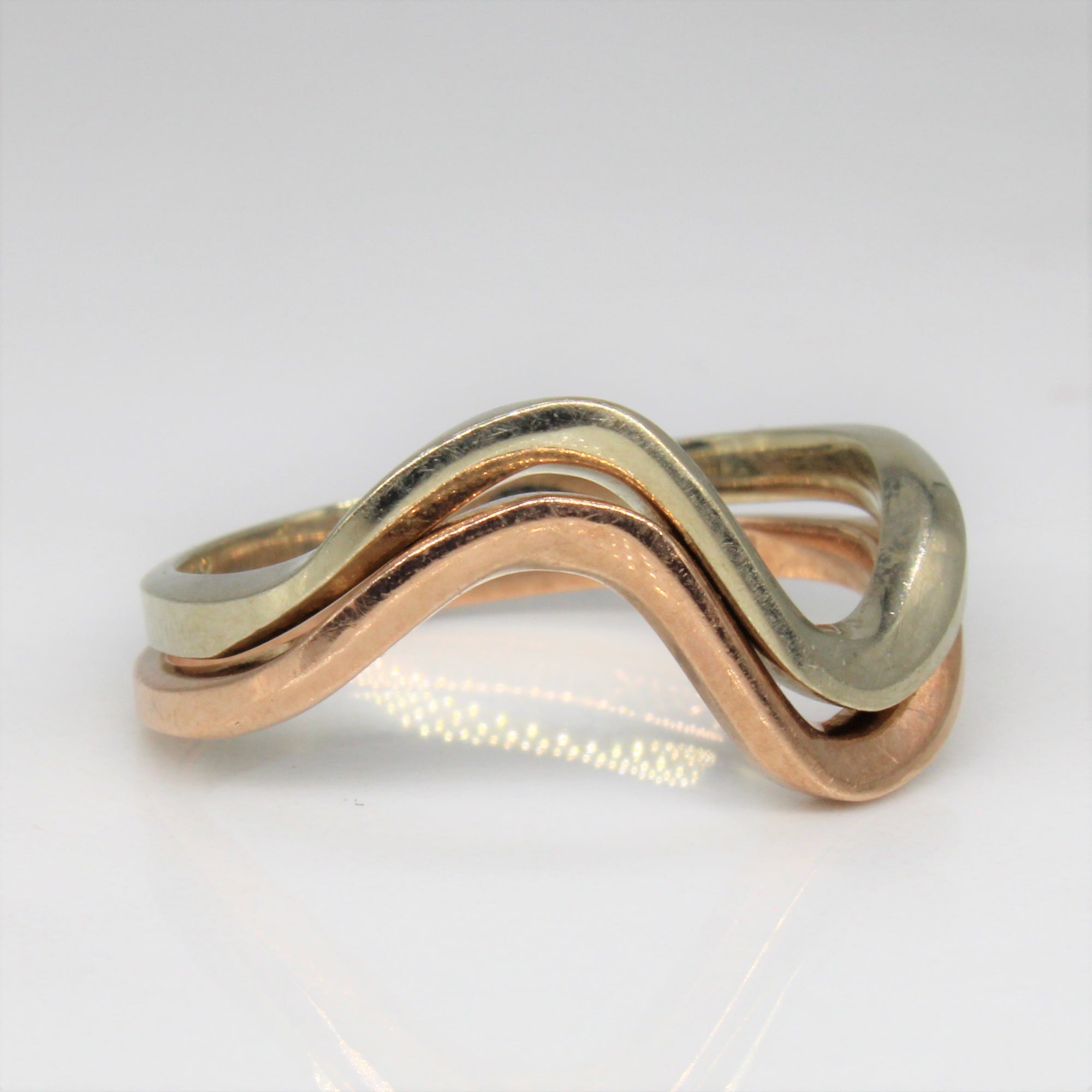 Two Tone Contour Stacking Rings | SZ 6.5 |
