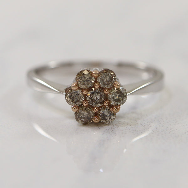 Champagne Cluster Diamond Ring | 0.40ctw | SZ 7 |