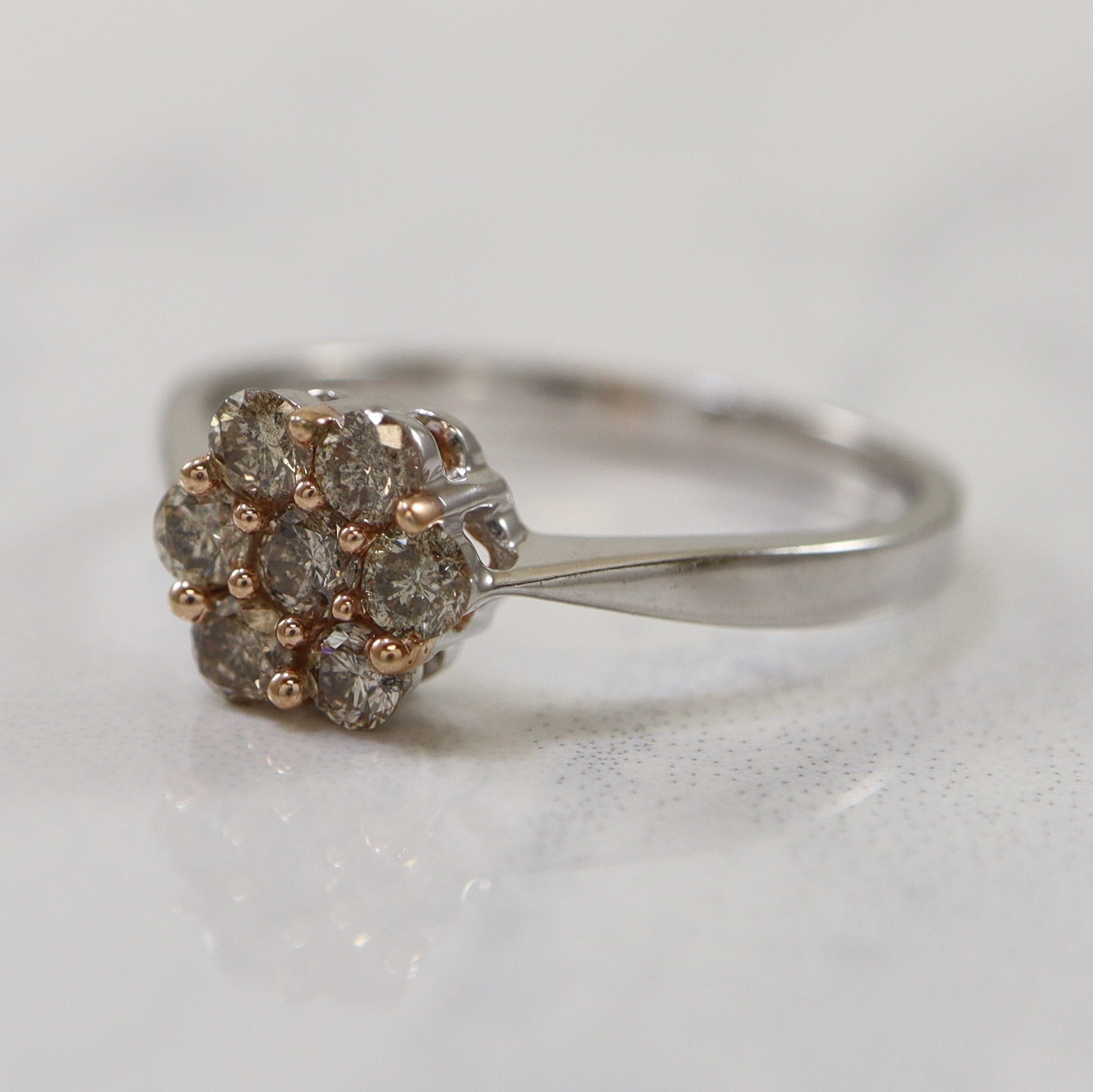 Champagne Cluster Diamond Ring | 0.40ctw | SZ 7 |
