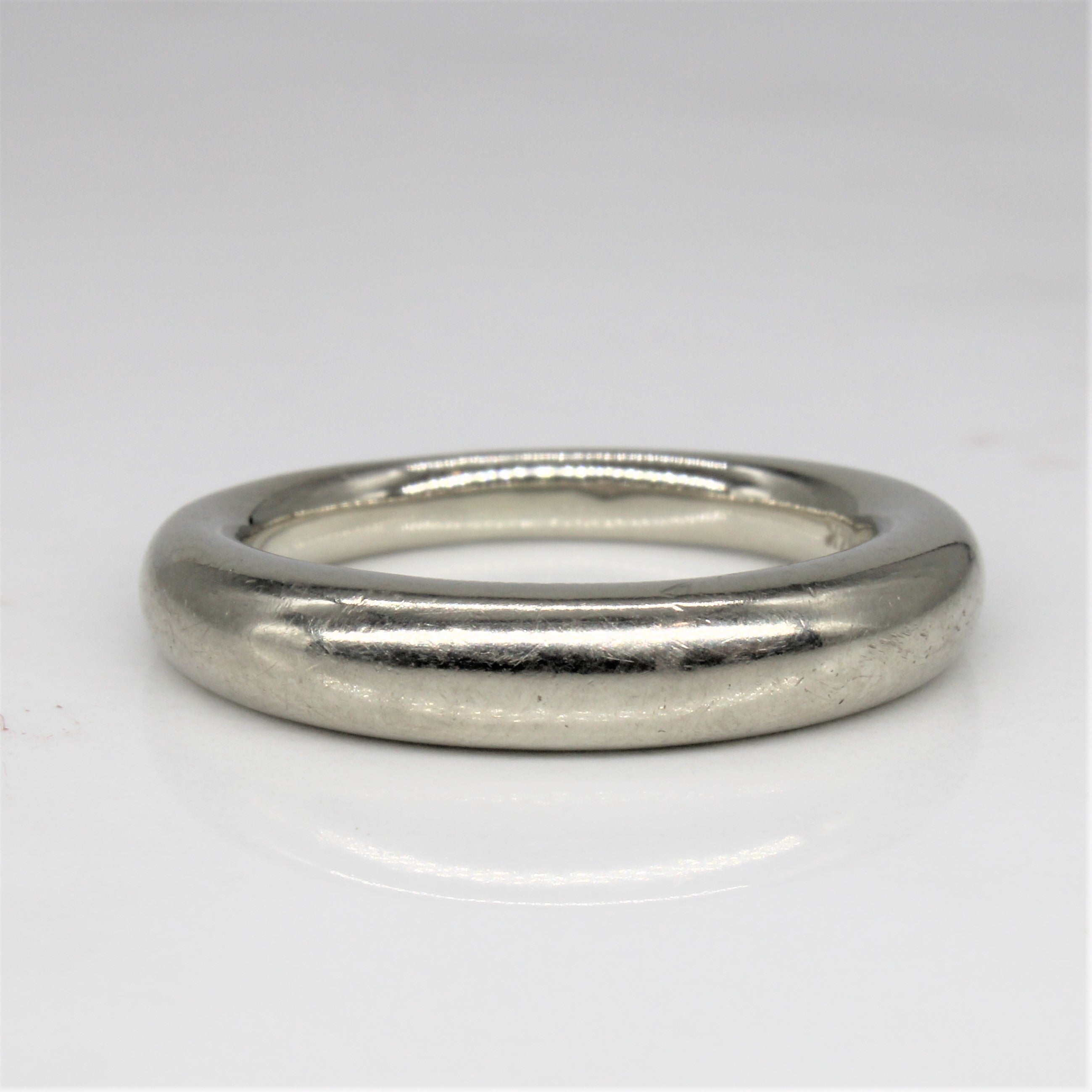 Curved Tapered White Gold Band | SZ 7.25 |
