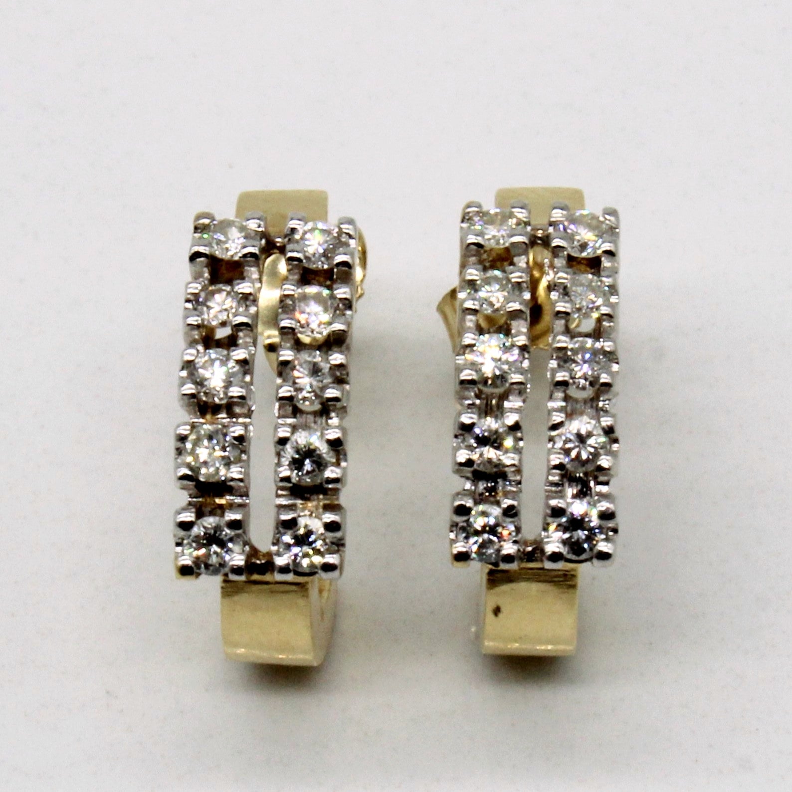 Boucles d'oreilles demi-créoles en diamant | 0,40 ct | 