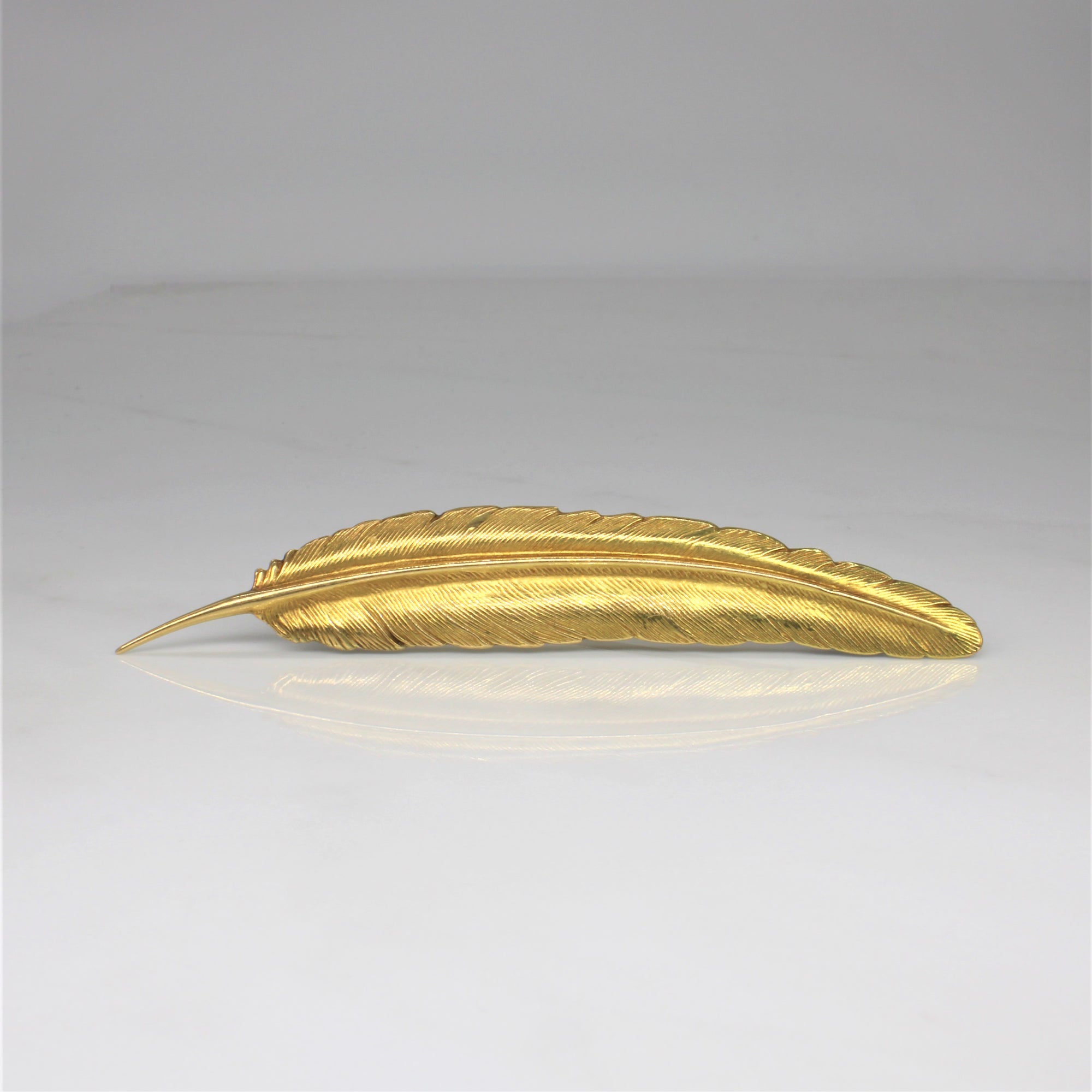 1900s Gold Feather Brooch |
