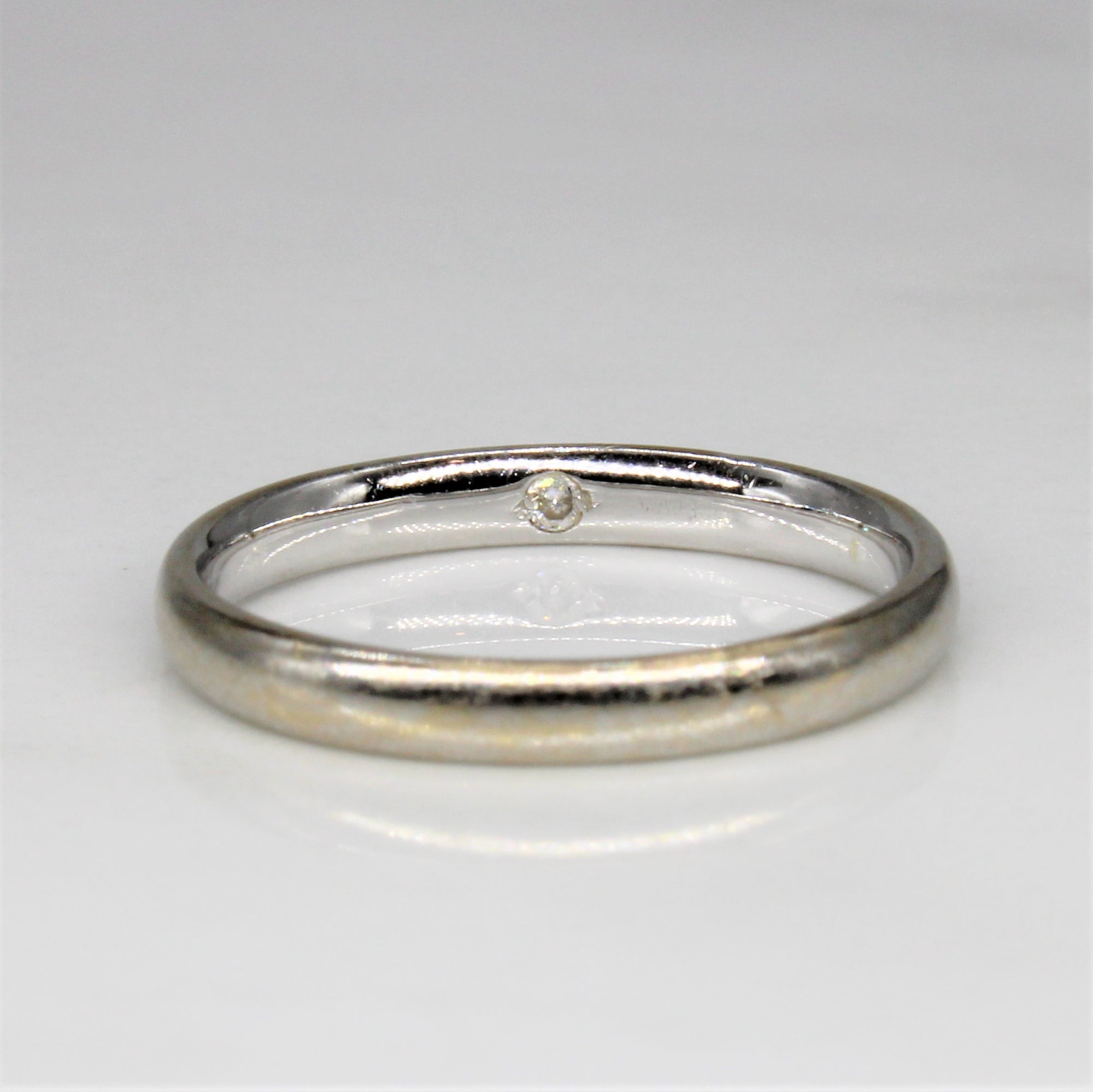 Flush Set Hidden Diamond Band | 0.01ct | SZ 5 |