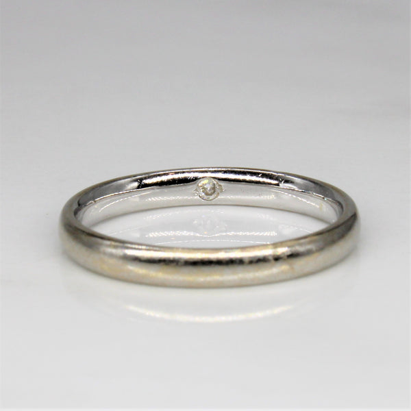 Flush Set Hidden Diamond Band | 0.01ct | SZ 5 |