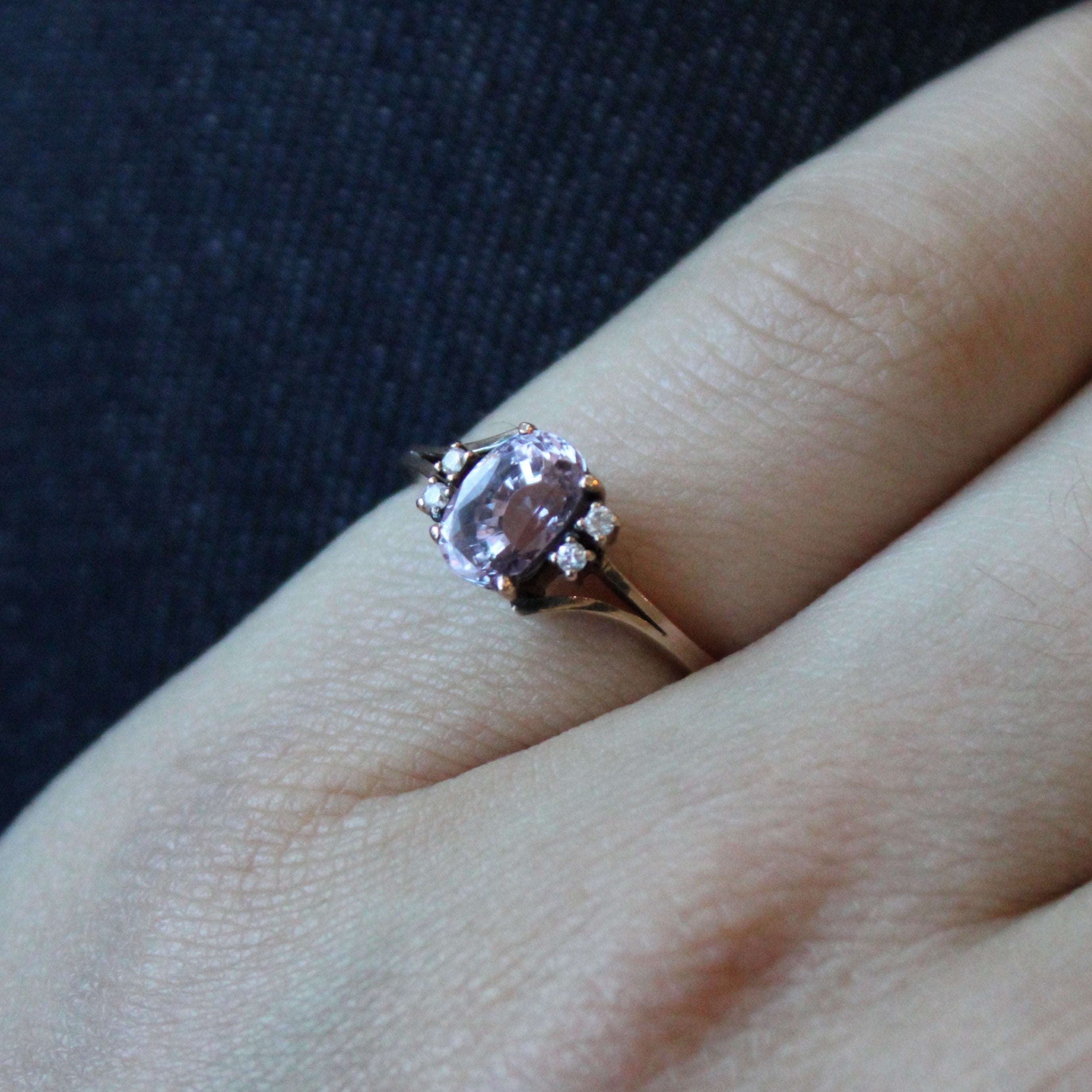 Bypass Purple Sapphire & Diamond Ring | 1.40ct, 0.03ctw | SZ 6.75 |