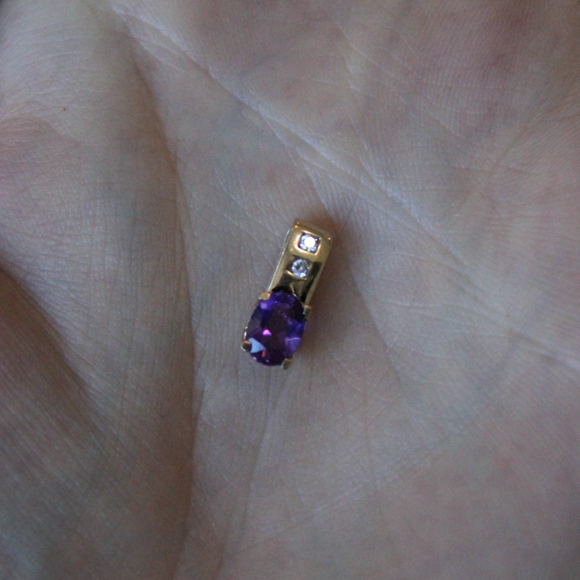 Amethyst & Diamond Pendant | 0.66ct, 0.03ctw |