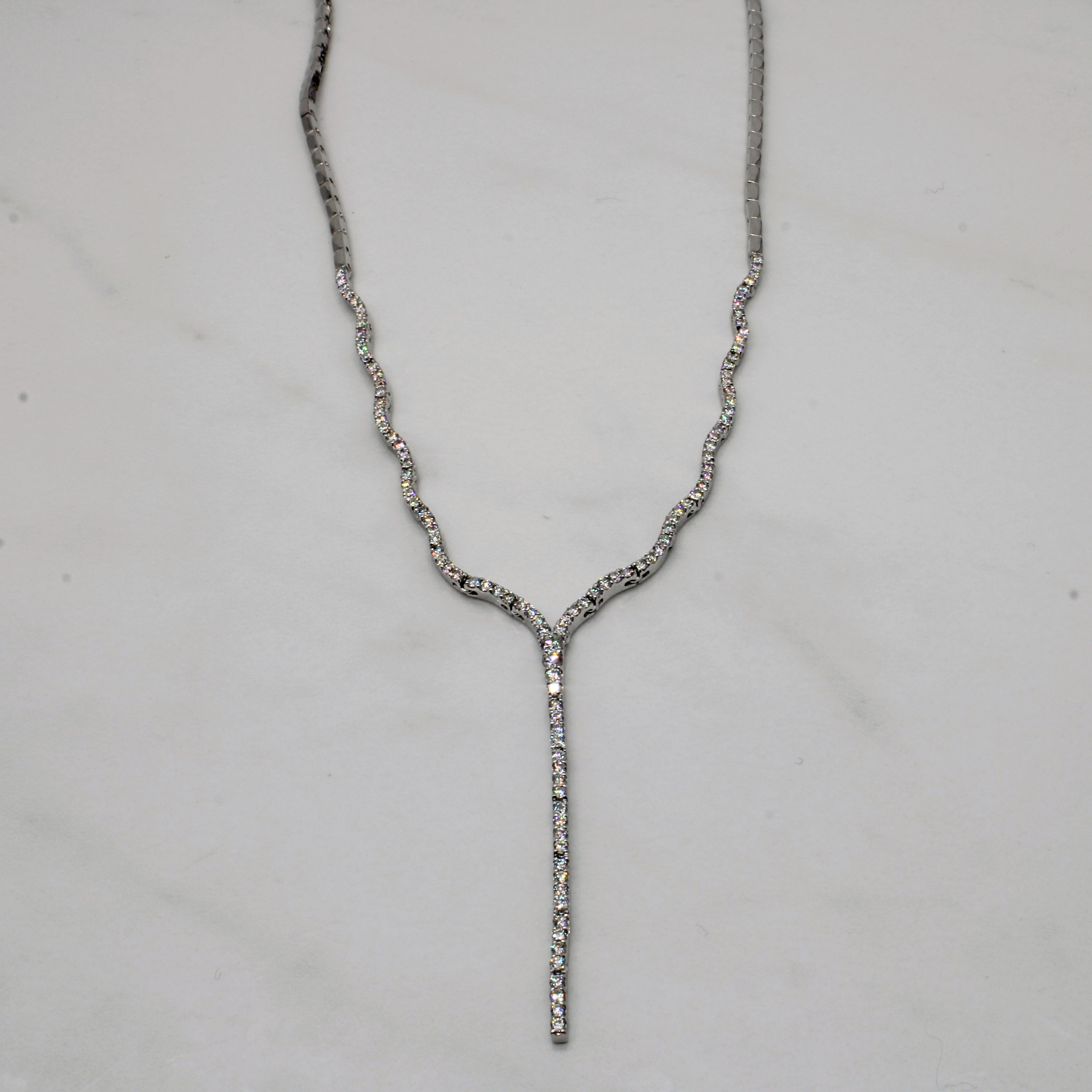 Diamond Drop Necklace | 2.15ctw | 16" |