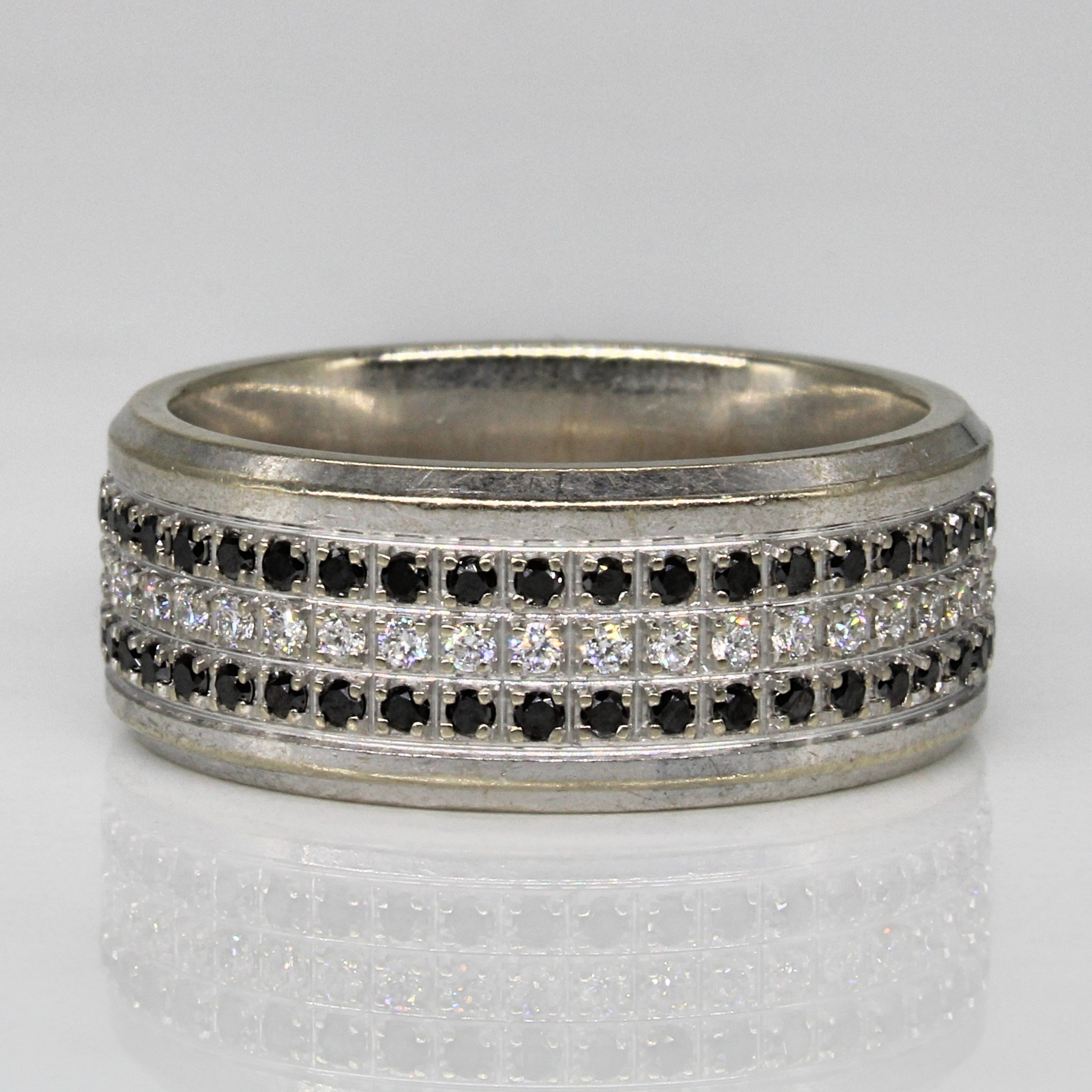 Black & White Diamond Eternity Band | 1.32ctw | SZ 10.75 |