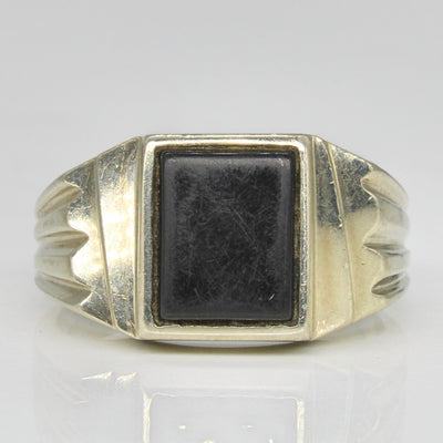 Flat Cab Onyx Ring | 1.10ct | SZ 9.75 |