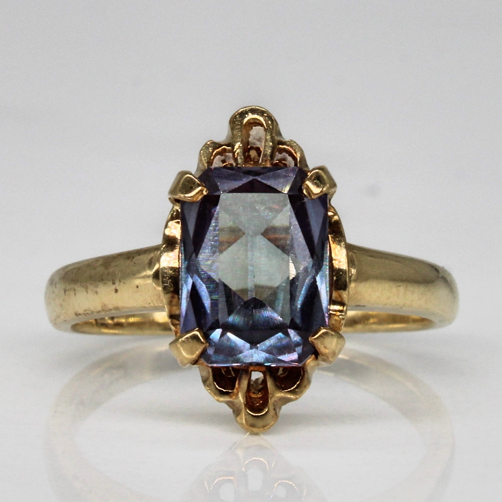 Synthetic Colour Change Sapphire Ring | 1.70ct | SZ 5 |