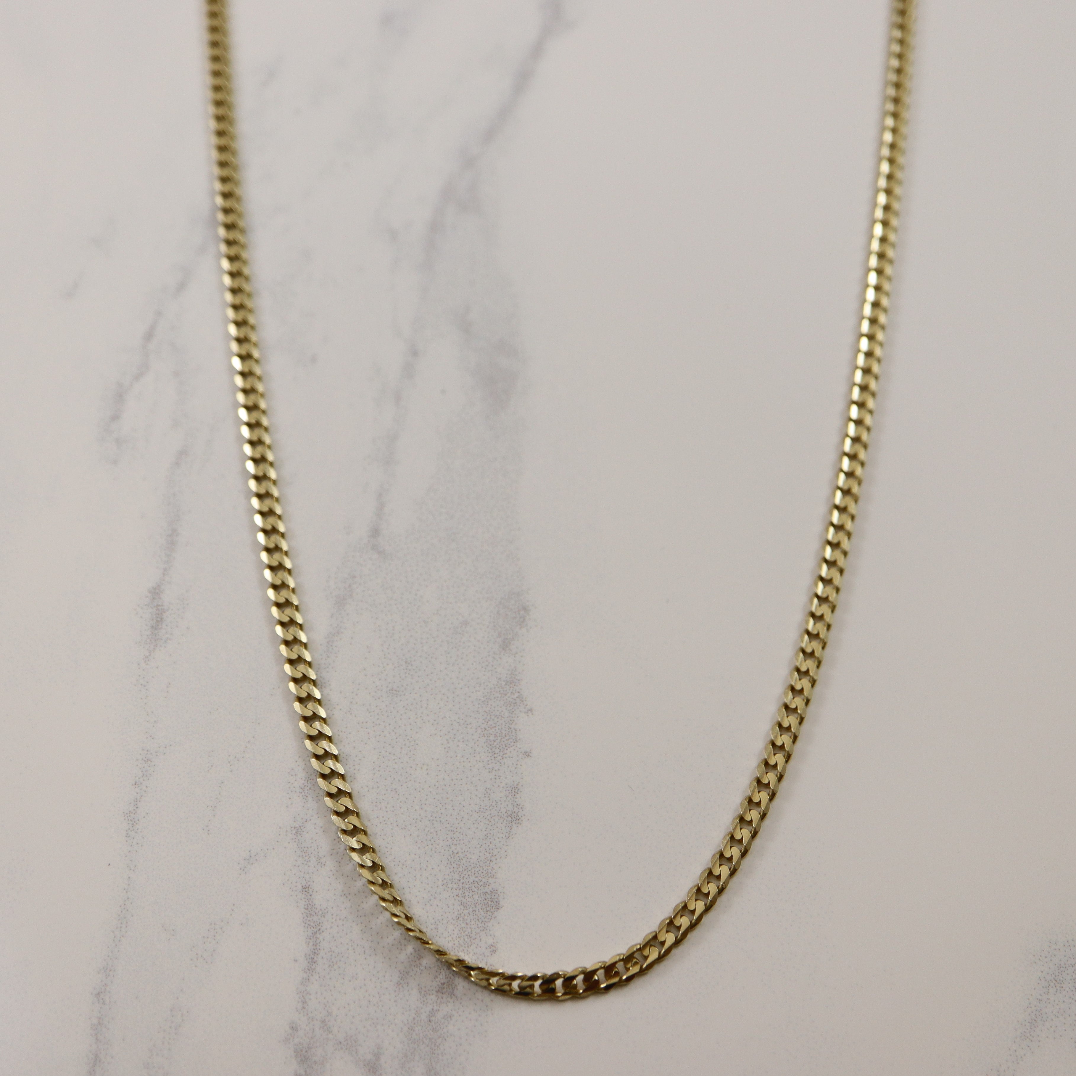 14k Yellow Gold Curb Chain | 19" |