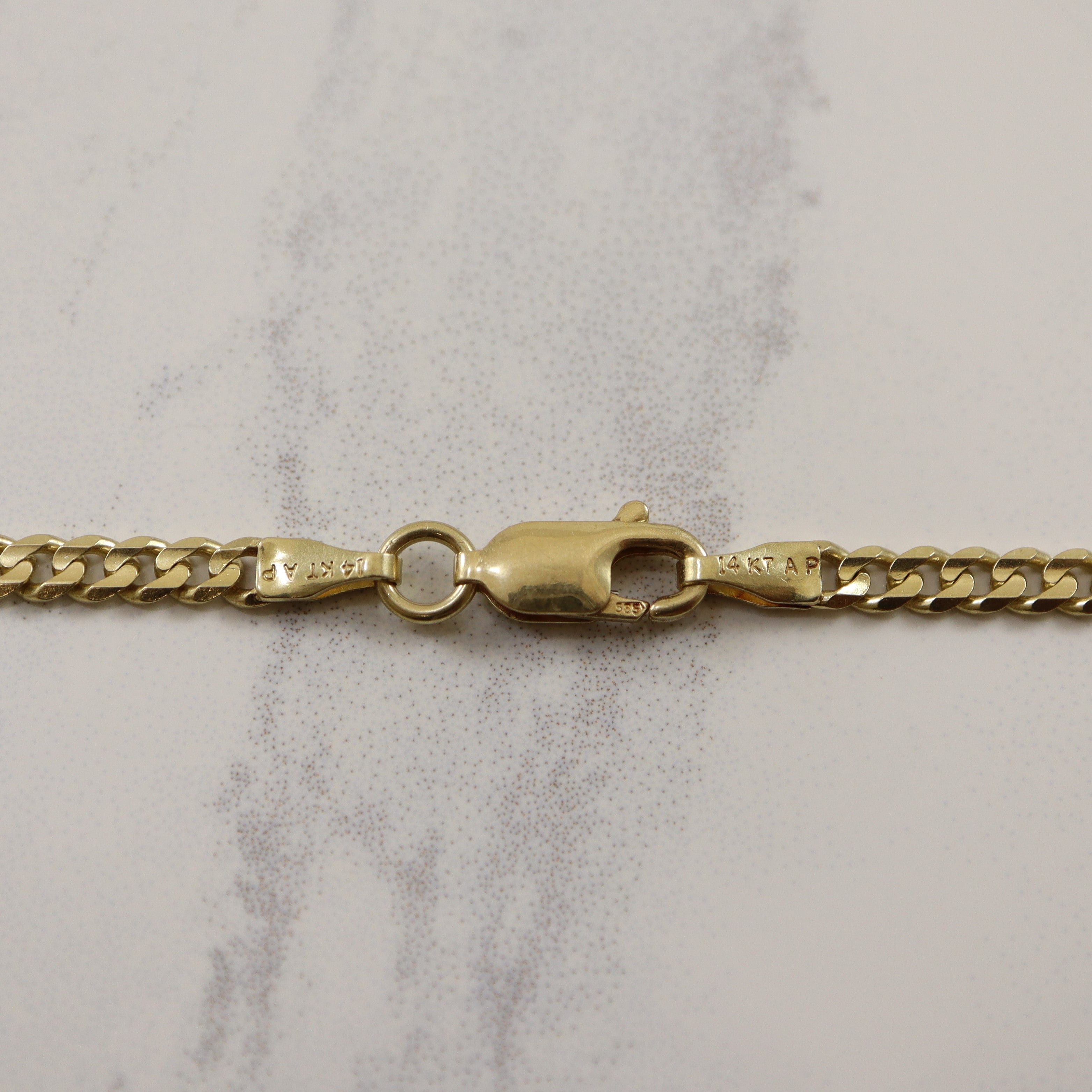 14k Yellow Gold Curb Chain | 19" |