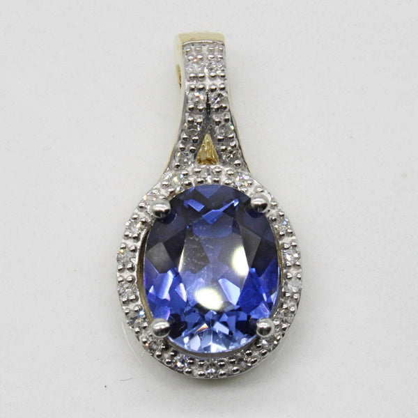 Michael Hill' Synthetic Sapphire & Diamond Pendant | 2.60ct, 0.15ctw |