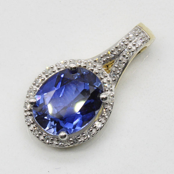 'Michael Hill' Synthetic Sapphire & Diamond Pendant | 2.60ct, 0.15ctw |