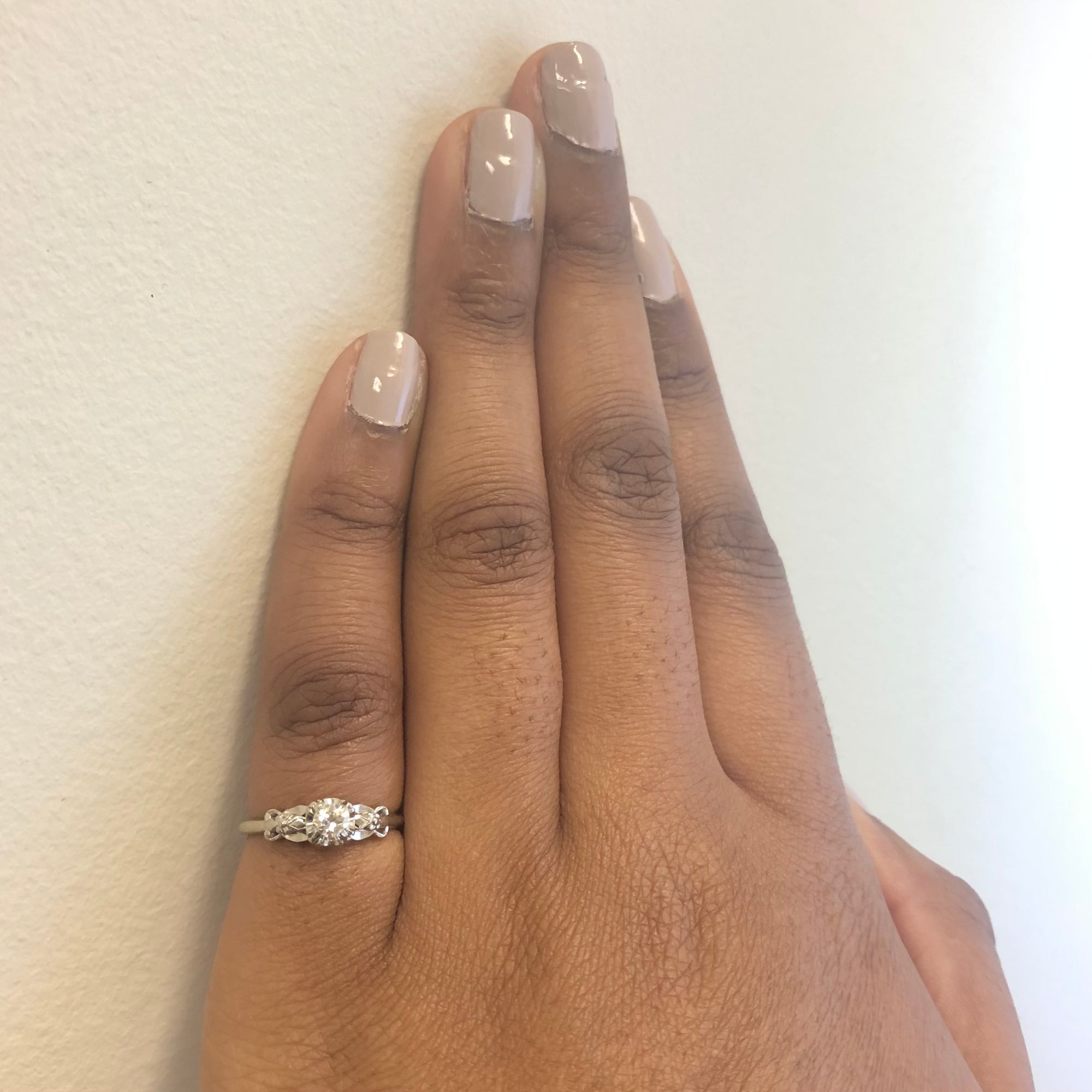 1940s Diamond Wedding Ring Set | 0.24ctw | SZ 5.75 |
