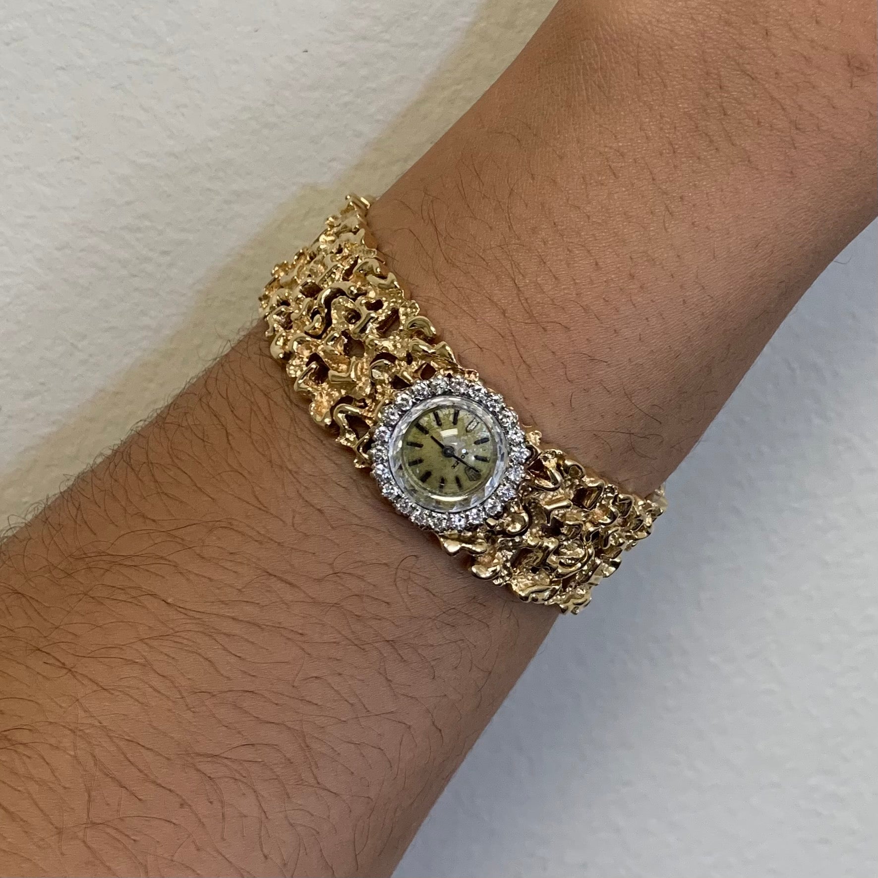 'Rolex' Solid Gold Vintage Diamond Watch | 0.52ctw | 6.5